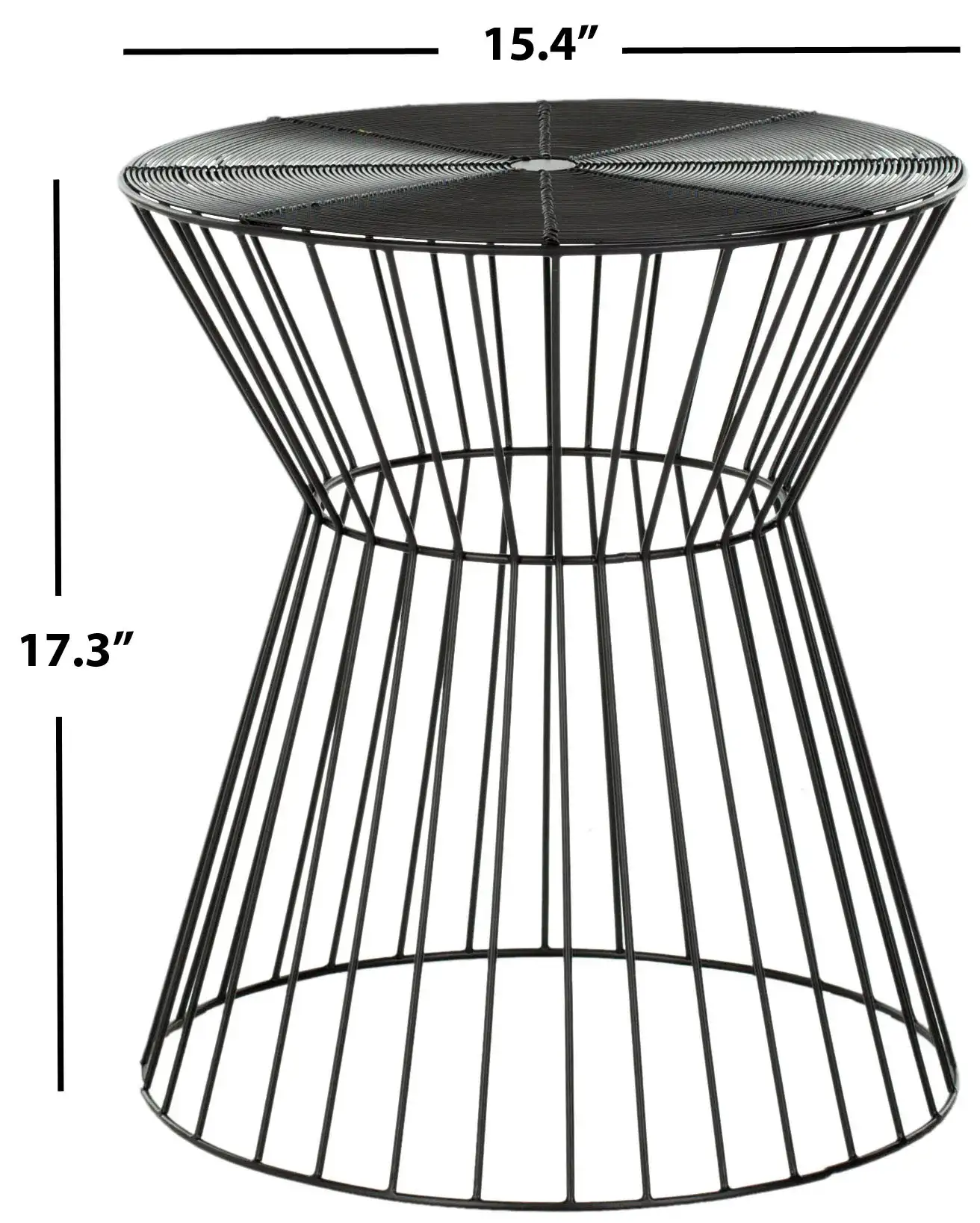 Adele Wire Stool in Black, detail view