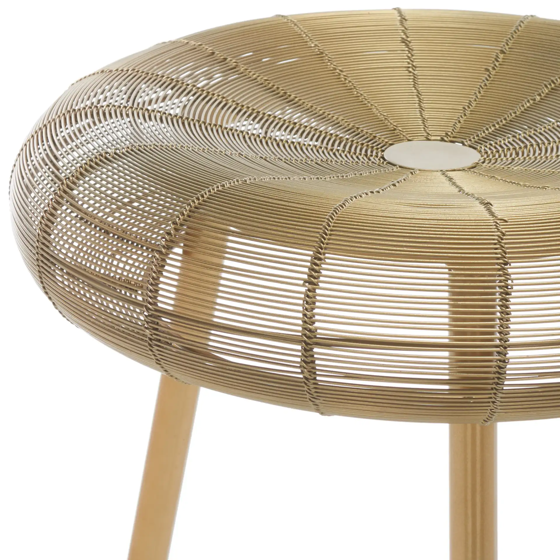 Addison Barstool in Gold in a styled room