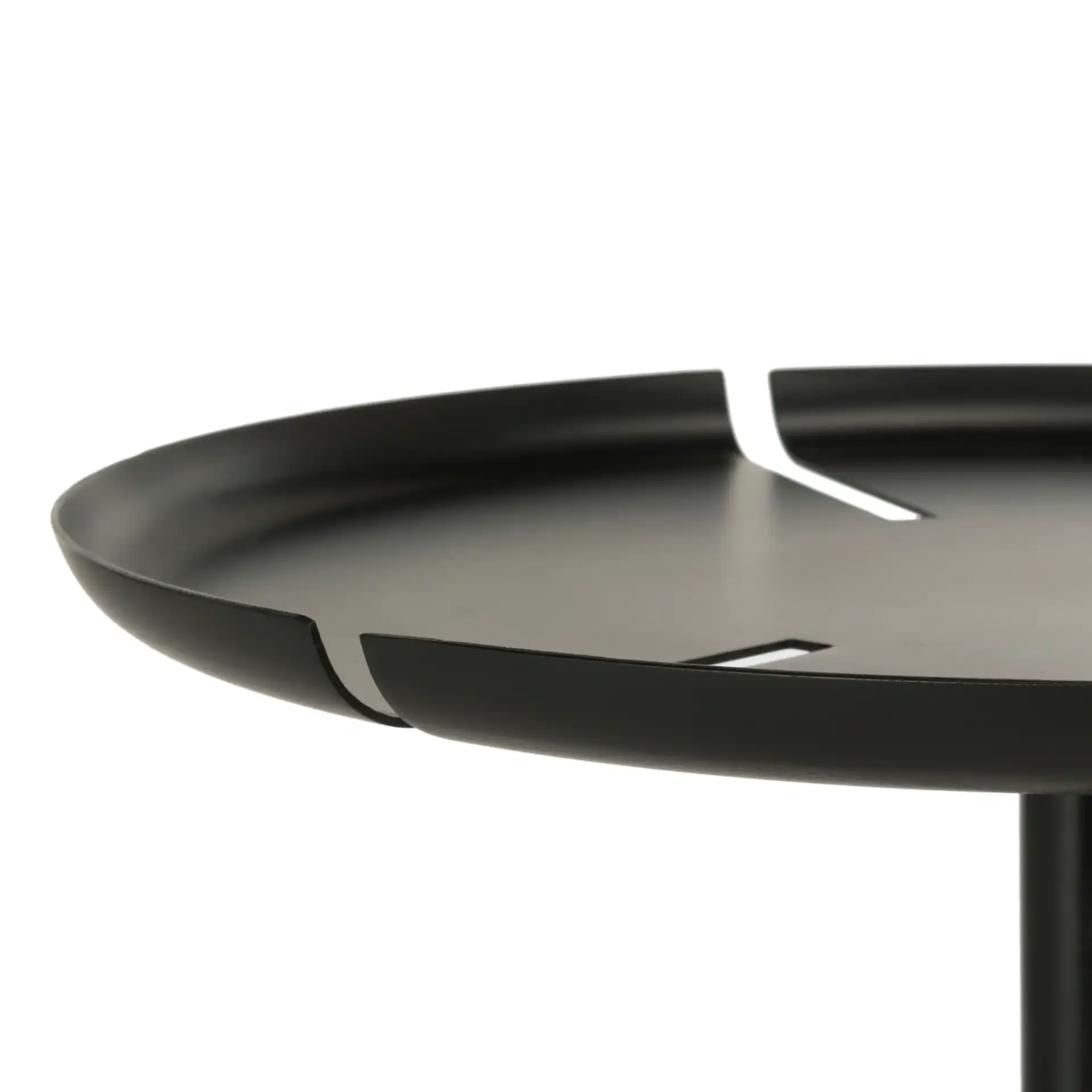 Lark Side Table in Matte Black in a styled room