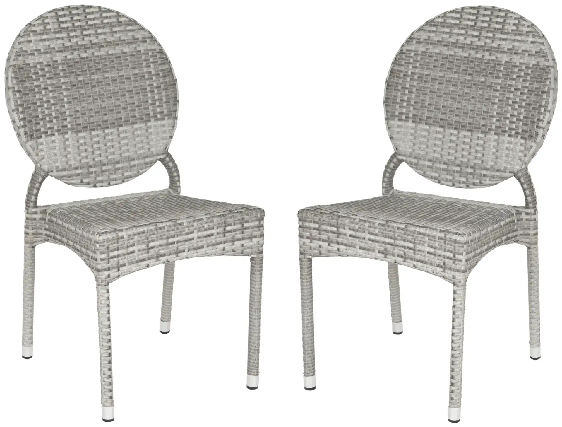 Valdez Stackable Side Chair (Set Of 2) in Gray, detail view