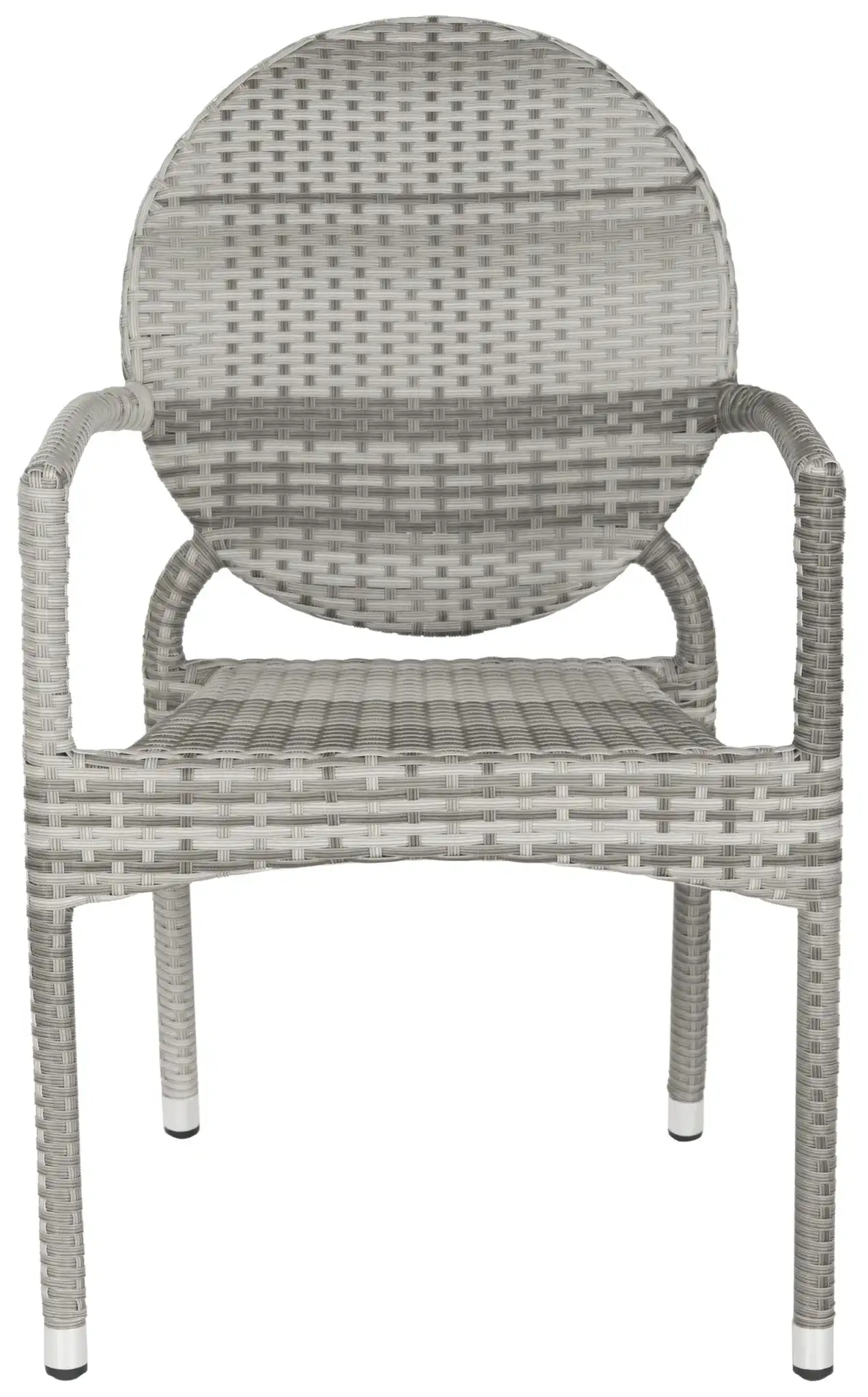 Valdez Stackable Arm Chair (Set of 2) in Gray, detail view