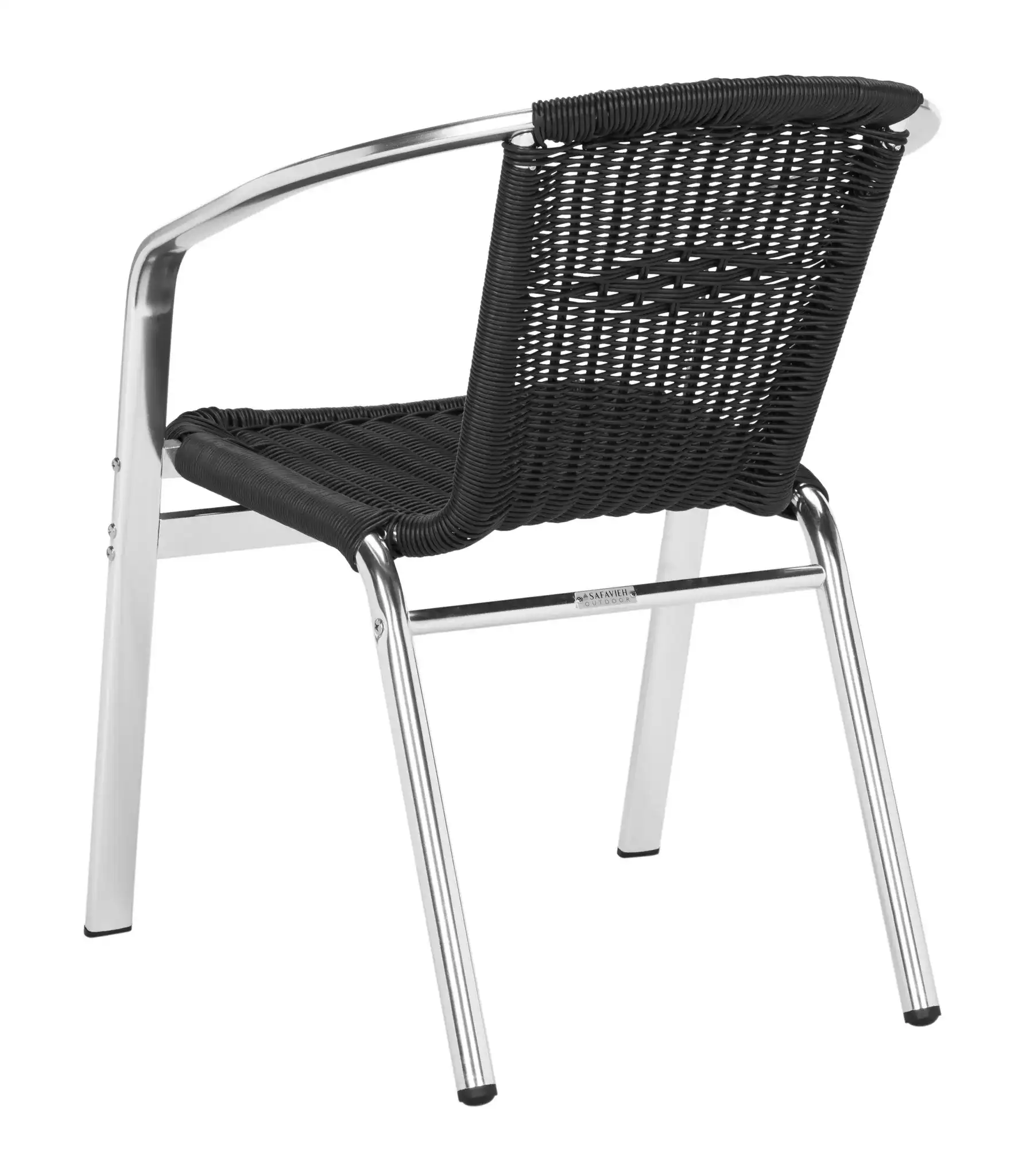 Wrangell Stackable Arm Chair (Set Of 2) in Black, detail view
