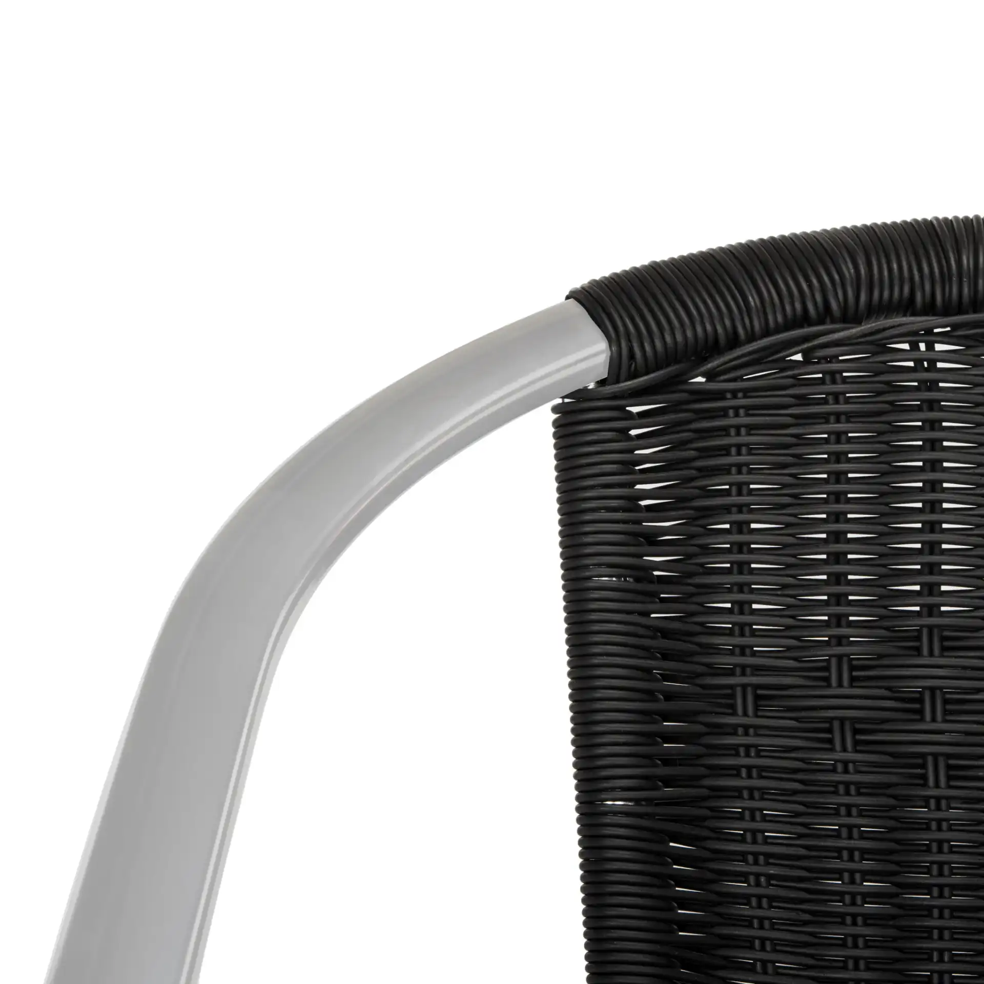 Wrangell Stackable Arm Chair (Set Of 2) in Black in a styled room