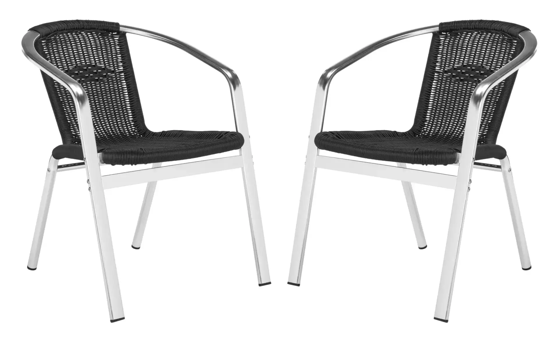 Wrangell Stackable Arm Chair (Set Of 2) in Black, detail view