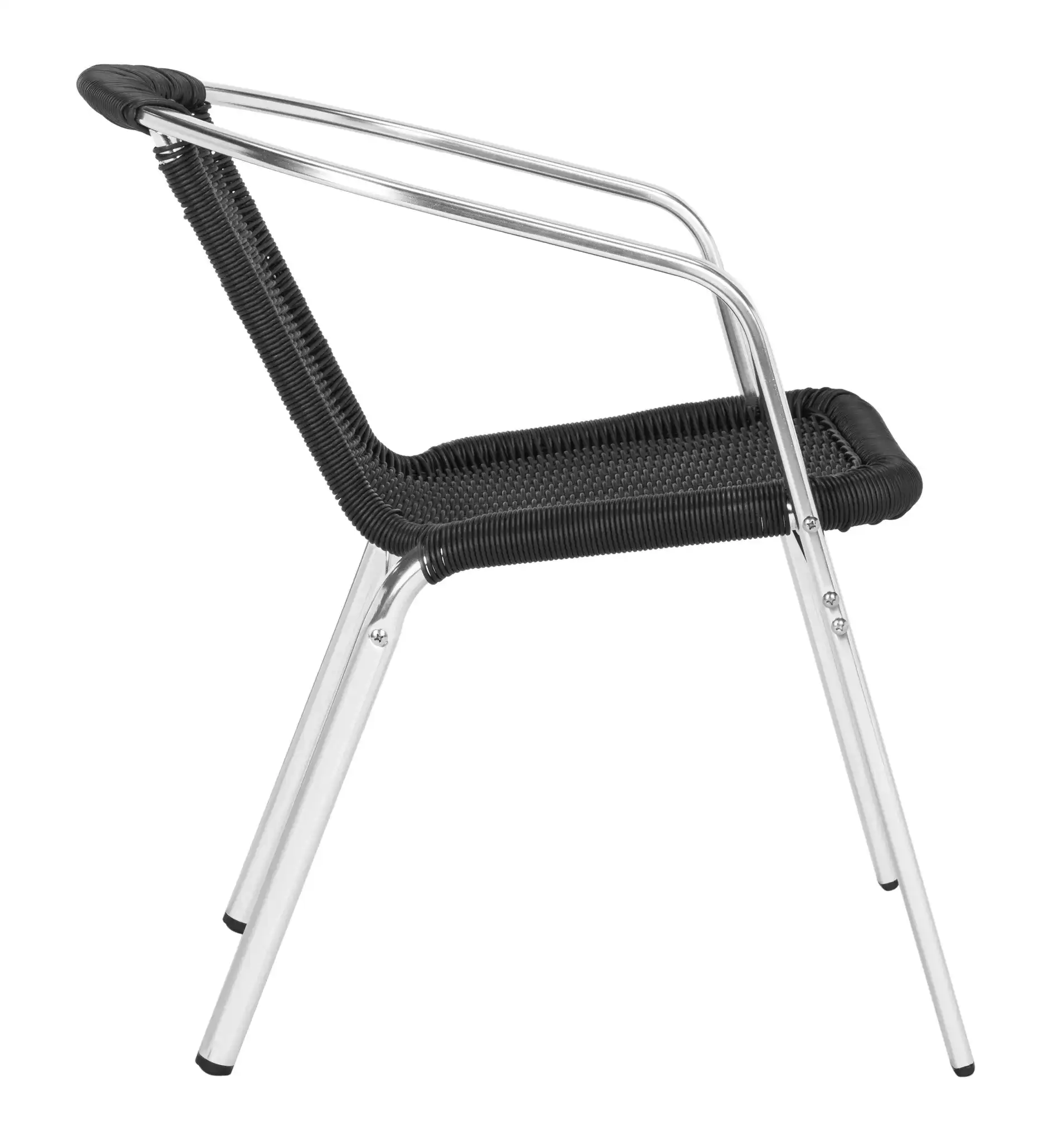 Wrangell Stackable Arm Chair (Set Of 2) in Black, detail view