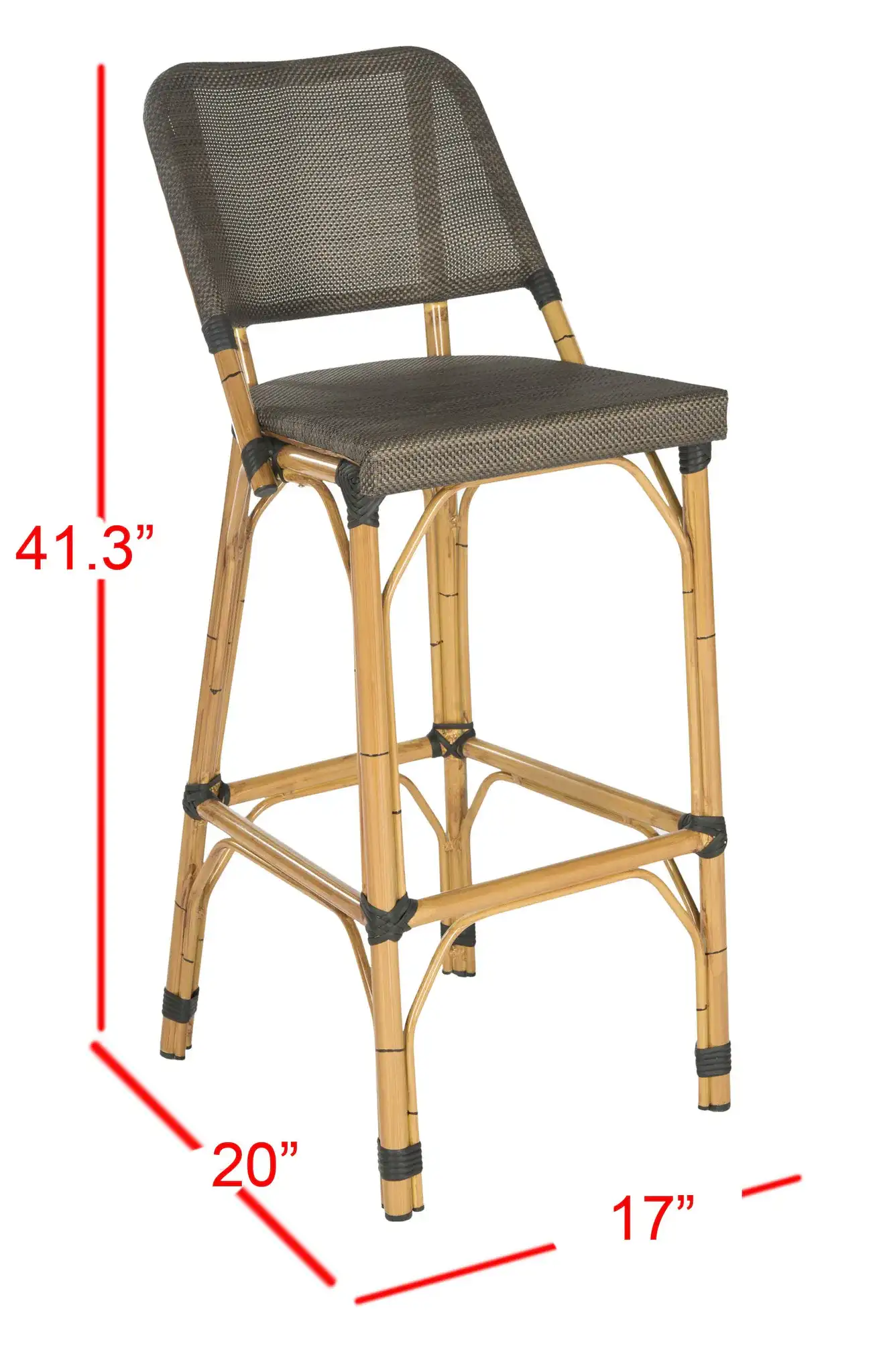 Deltana Barstool in Brown, detail view