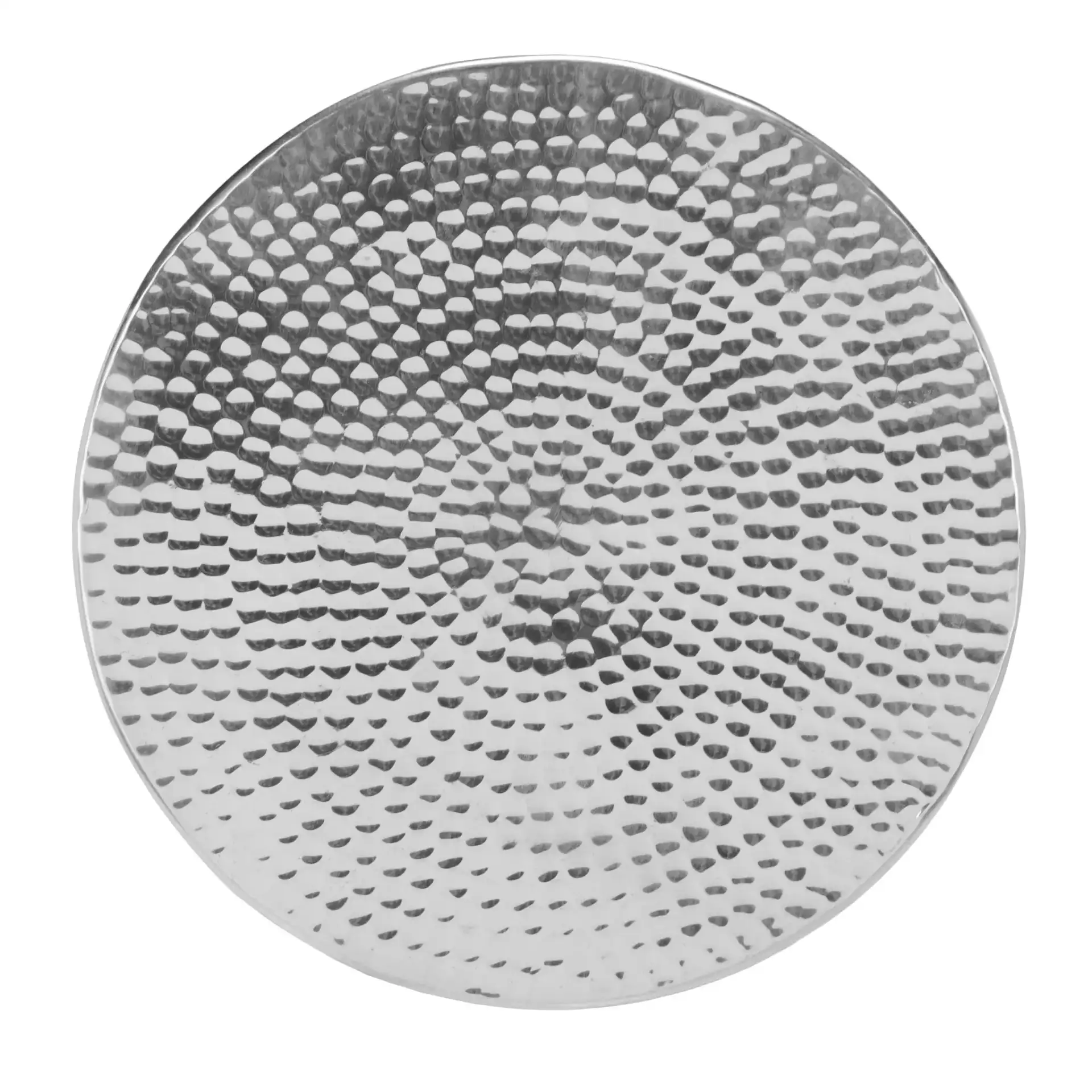 Astrid Small Hammered Stool in Dark Gray, detail view