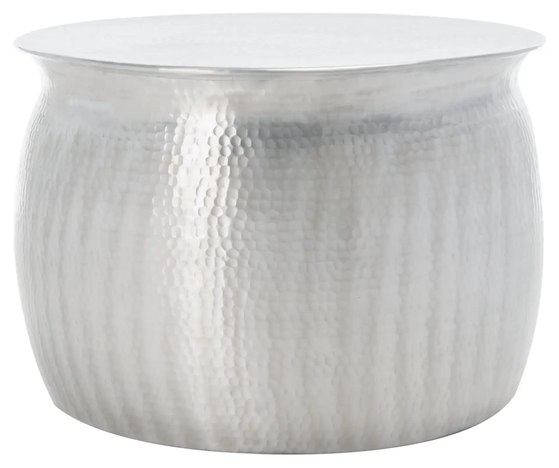 Aztec Metal Table Stool in Silver
