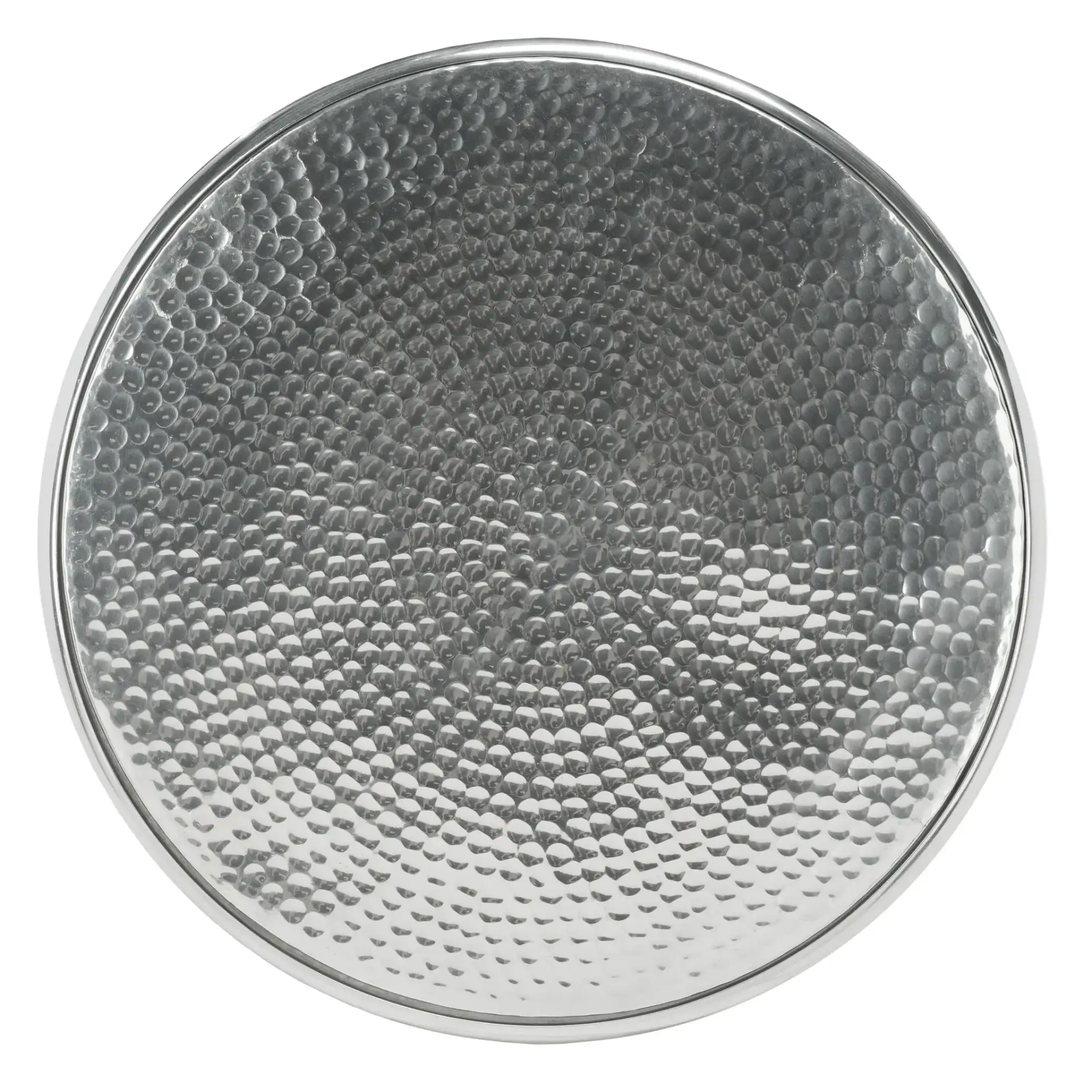 Metal Lace Table Stool in Silver
