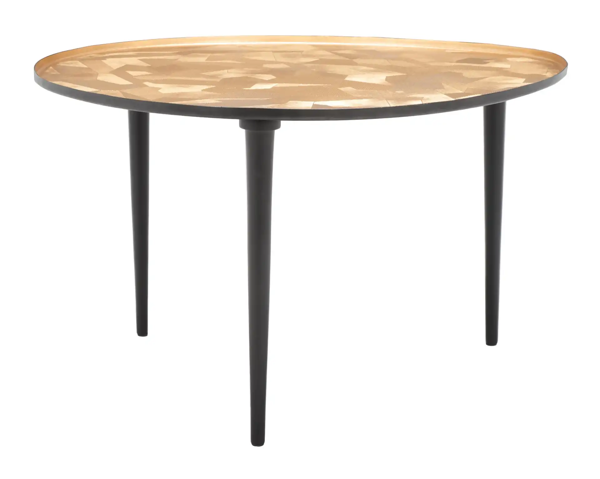 Hera Oval Side Table in Taupe / Black, detail view