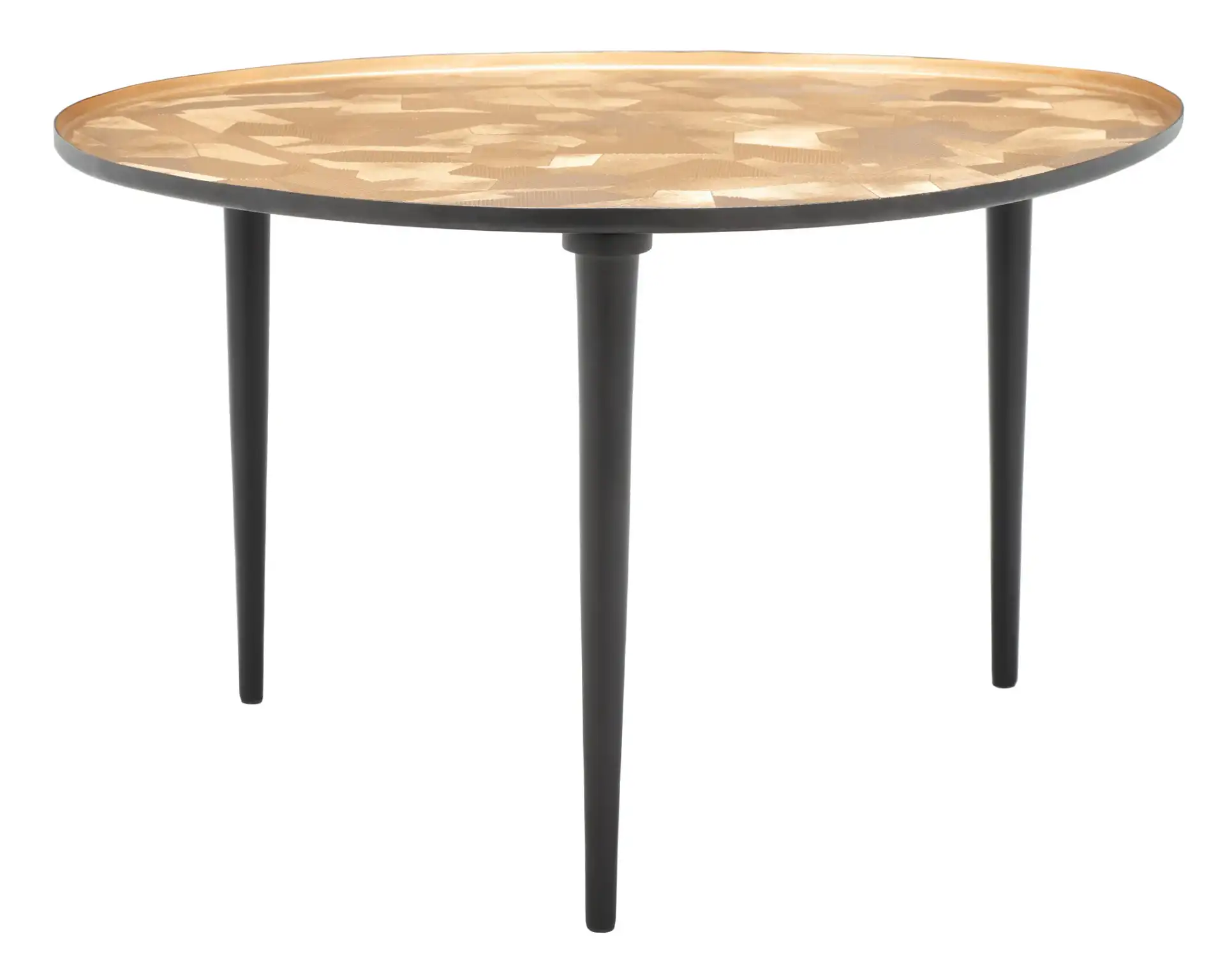 Hera Oval Side Table in Taupe / Black, detail view