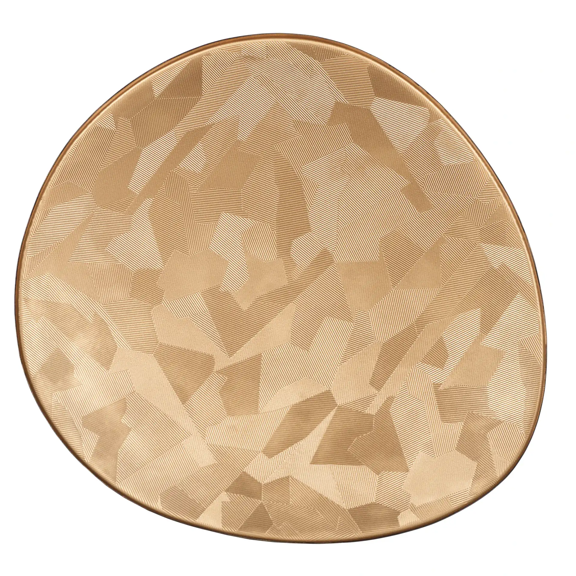 Hera Oval Side Table in Taupe / Black, detail view