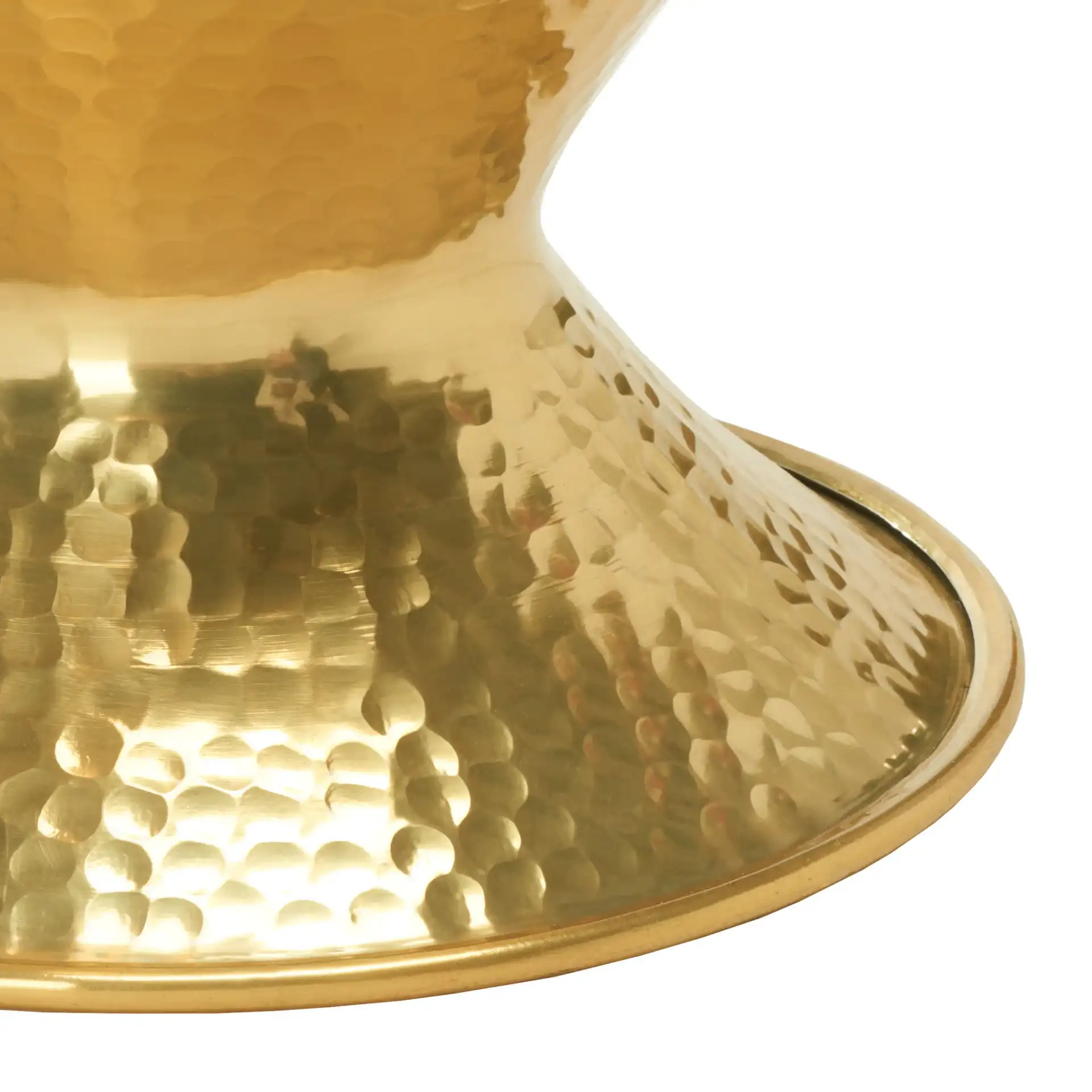 Janus Hammered Stool in Gold, detail view