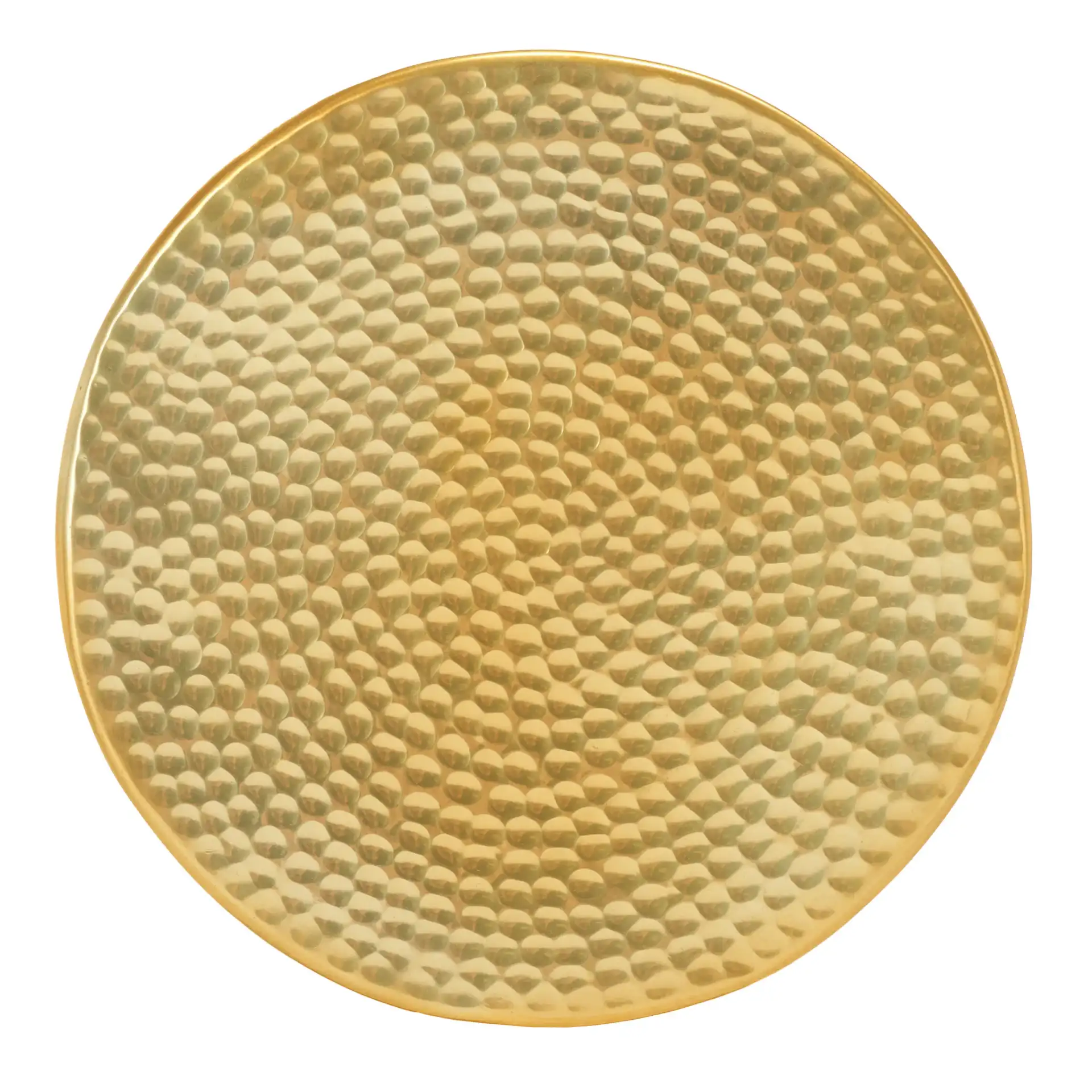 Janus Hammered Stool in Gold, detail view