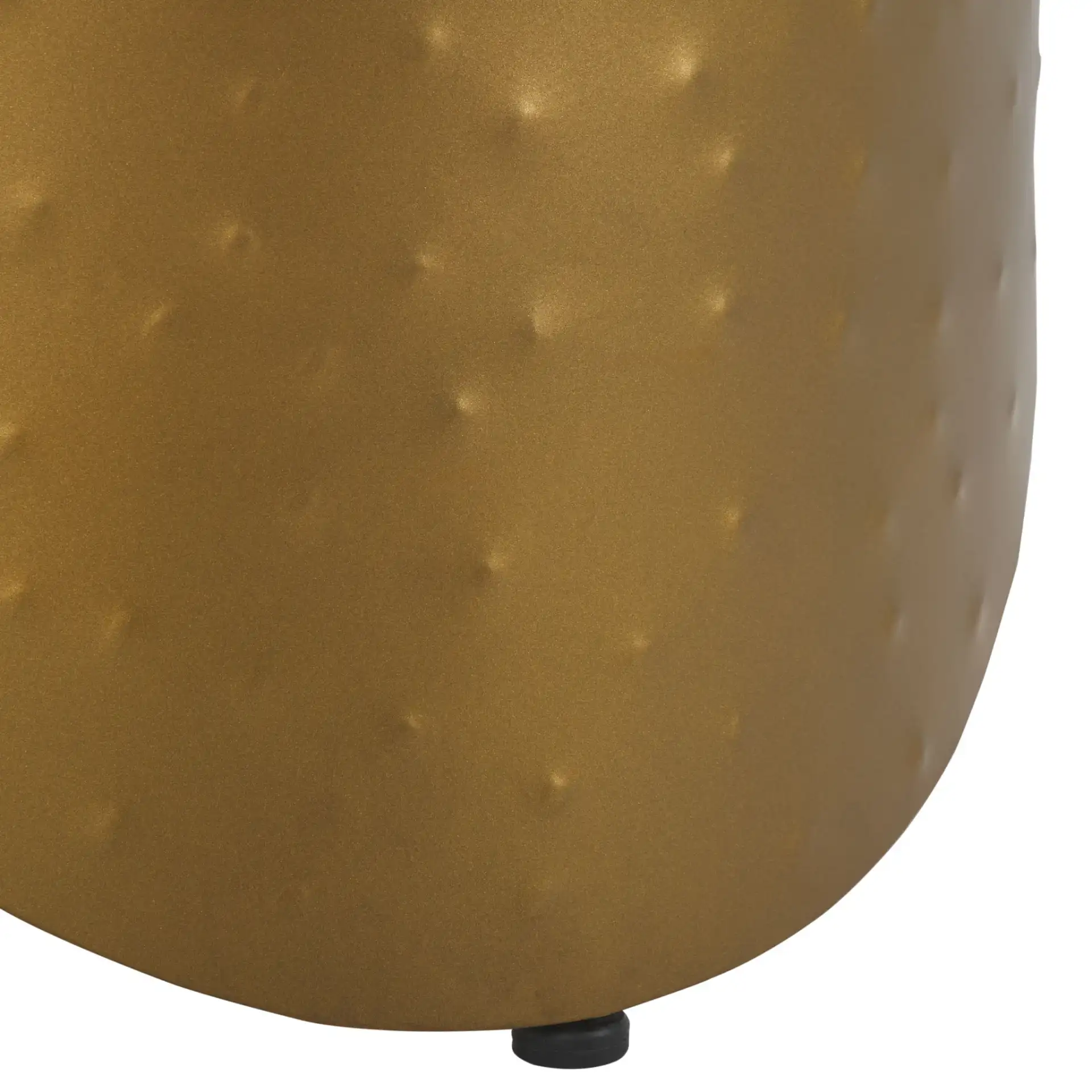 Shiara Round Accent Table in White Marble / Antique Brass, detail view