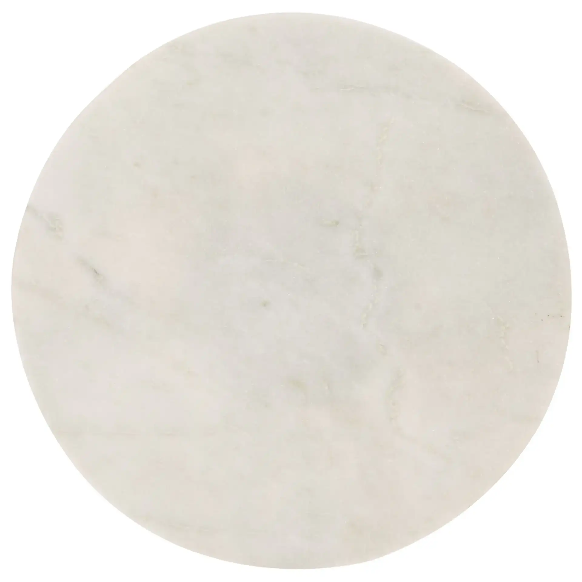 Sizia Round Accent Table in White Marble / Antique Brass, detail view