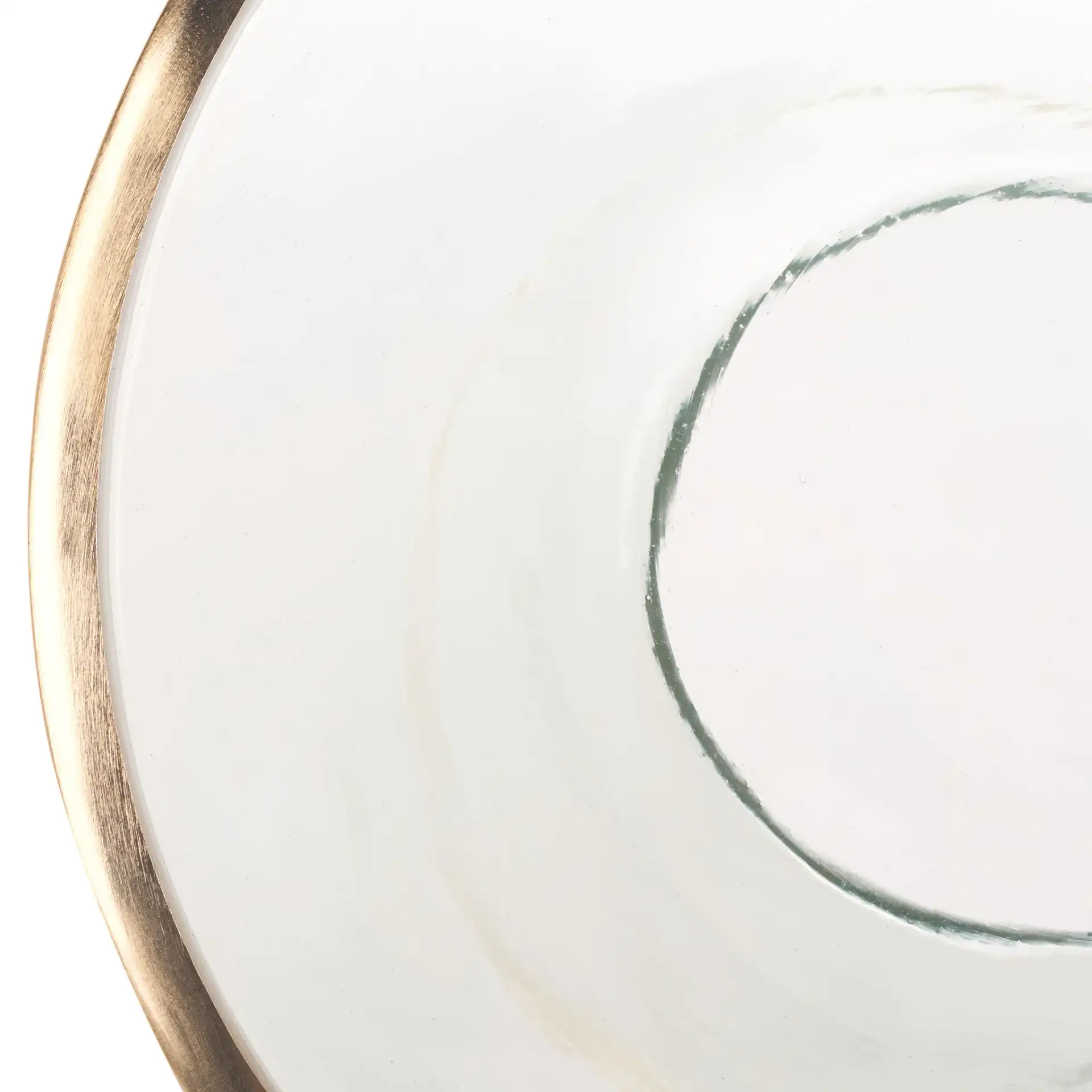 Szabo Round Accent Table in Gold / Clear, detail view