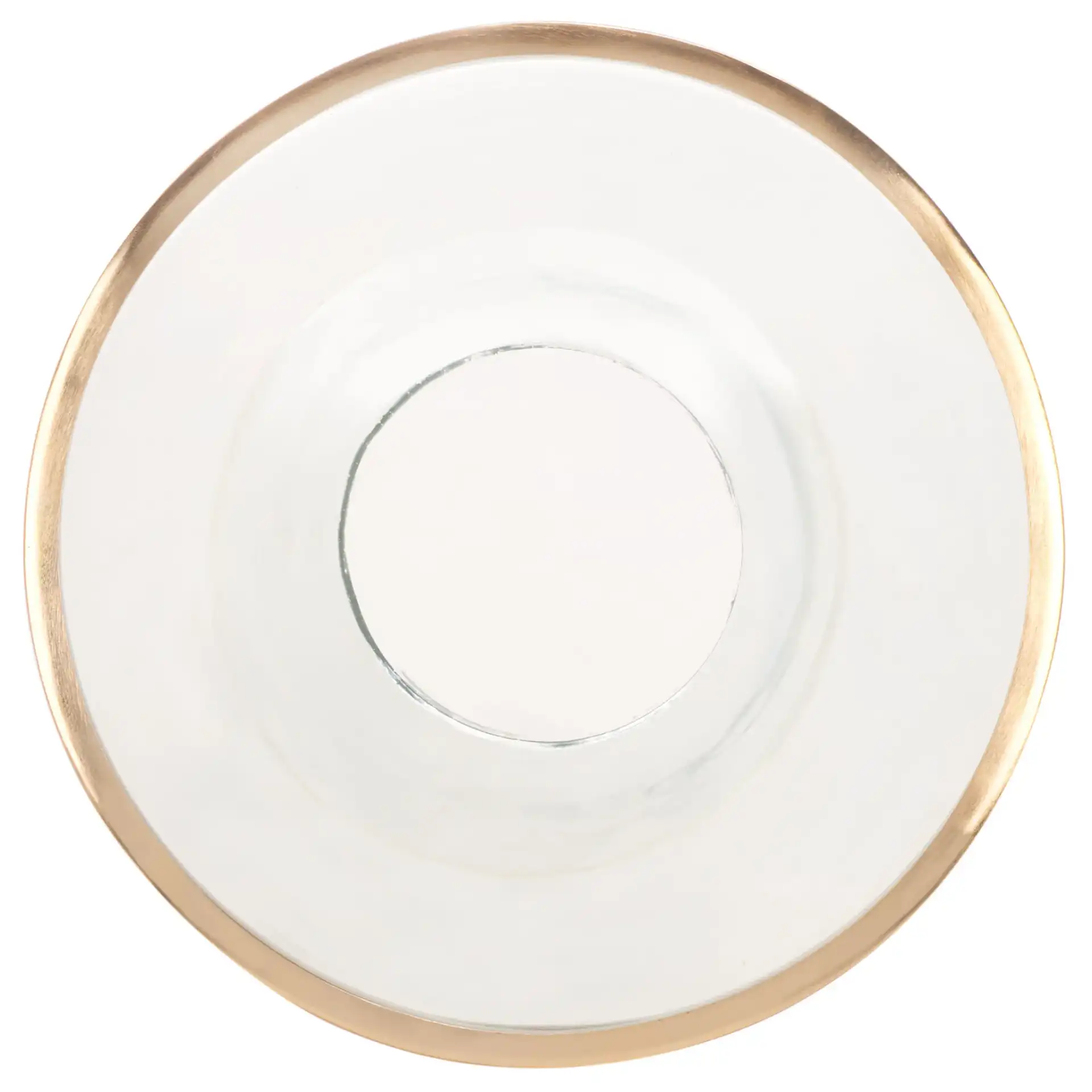 Szabo Round Accent Table in Gold / Clear, detail view