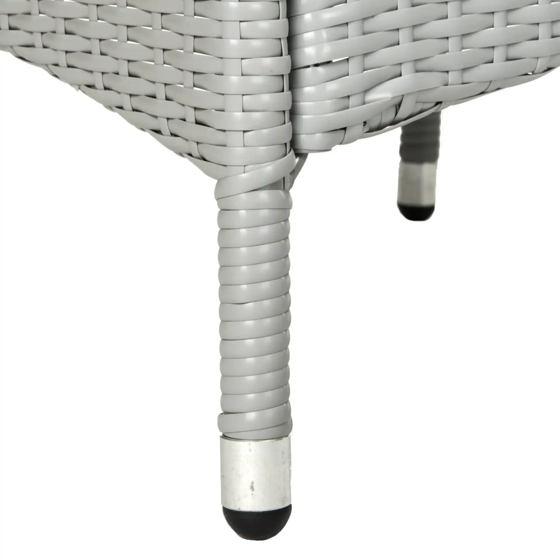 Mojavi Four-Piece Wicker Set in Gray / Black in a styled room