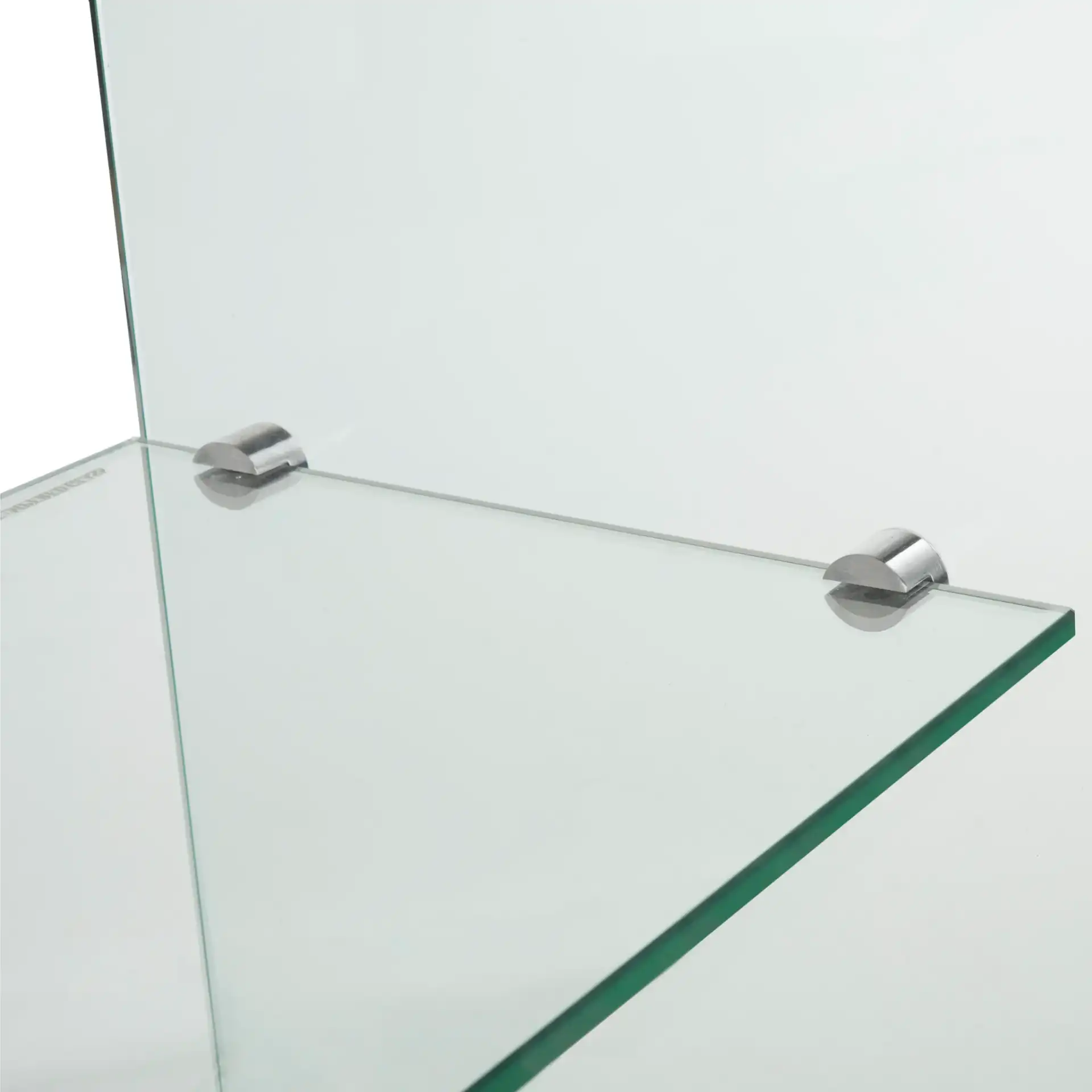 Hollis Glass Console Table in Clear in a styled room