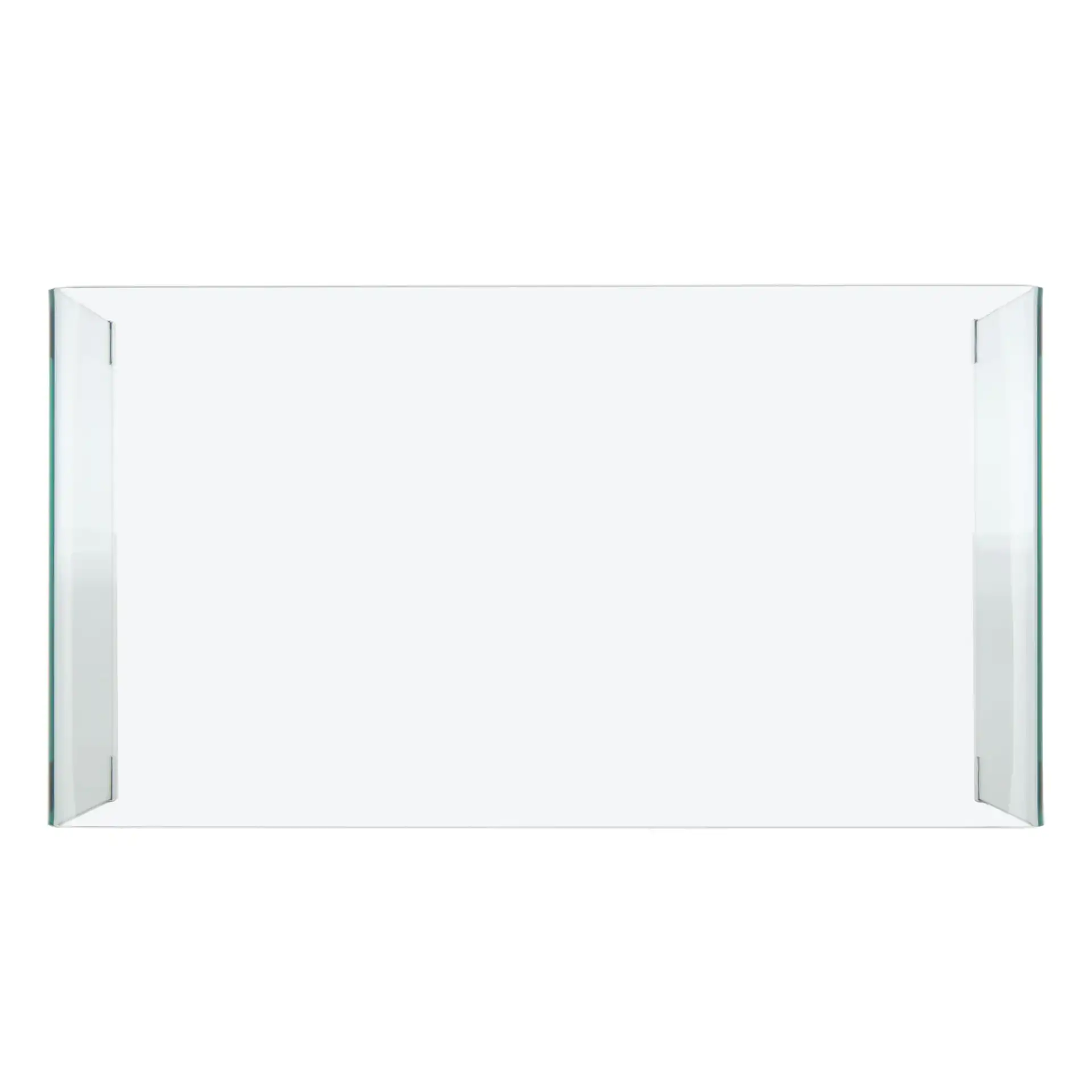 Willow Glass Coffee Table in Clear, detail view