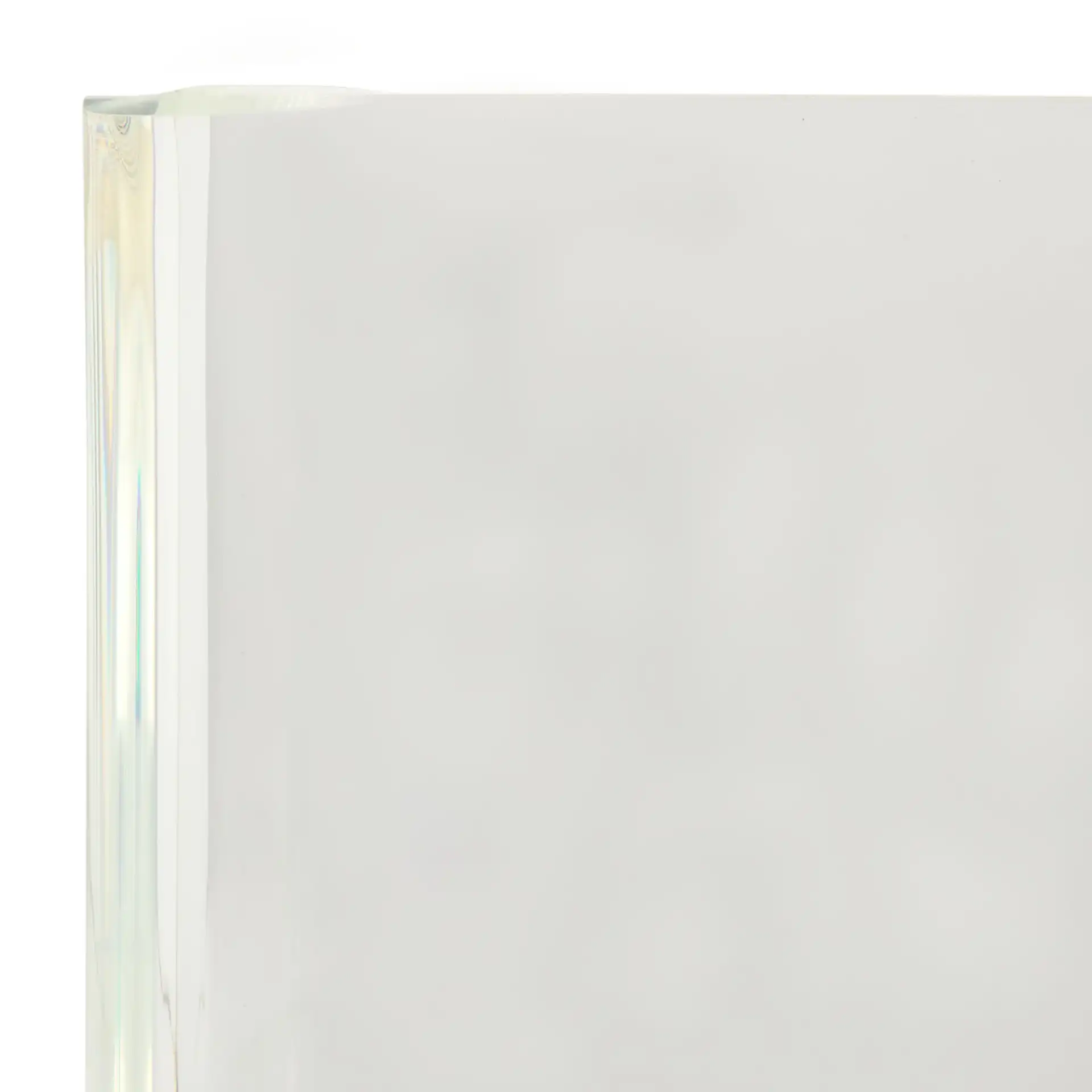 Atka Acrylic Console Table in Clear, detail view