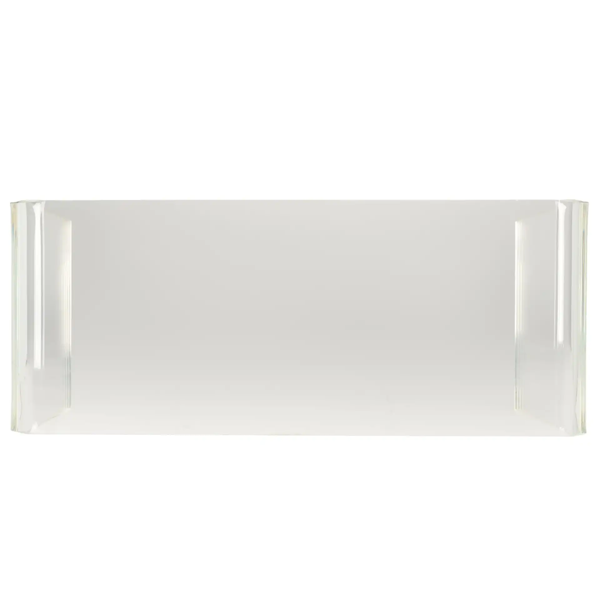 Atka Acrylic Console Table in Clear, detail view