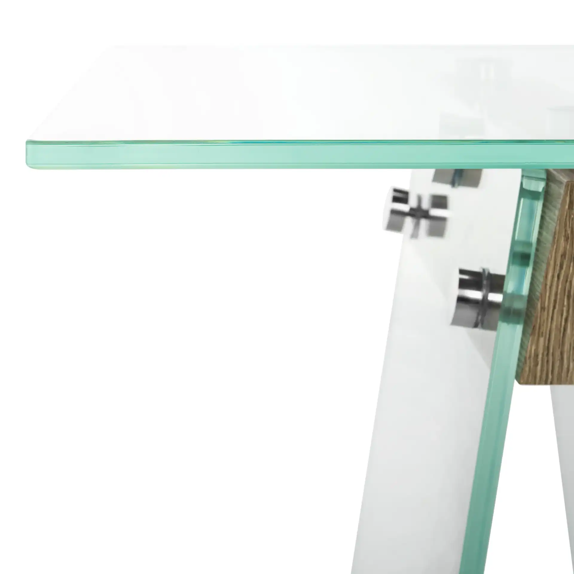 Modern Loft Coffee Table in Clear in a styled room