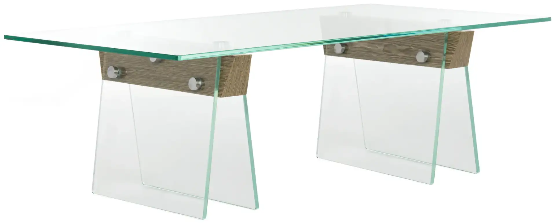 Modern Loft Coffee Table in Clear, detail view