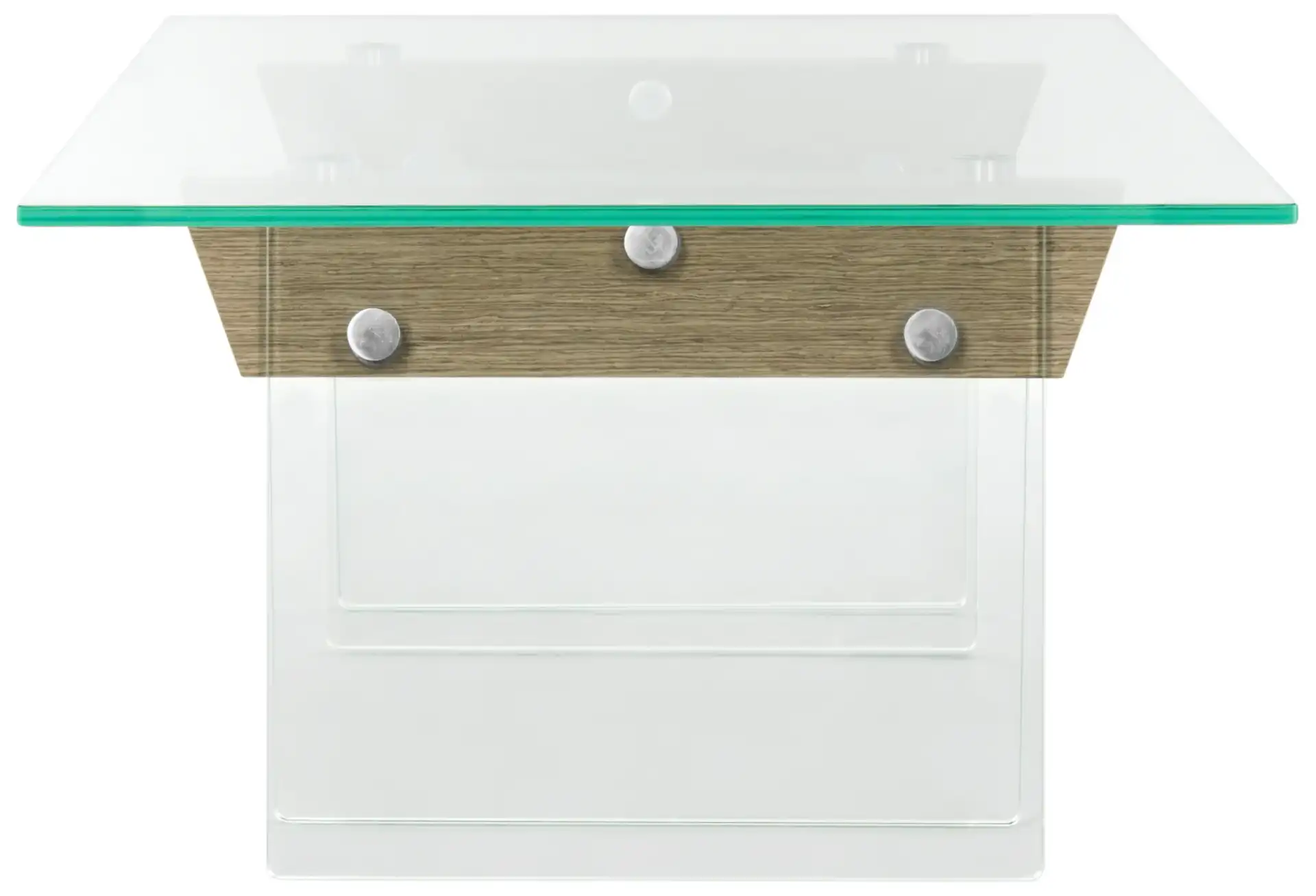 Modern Loft Coffee Table in Clear, detail view