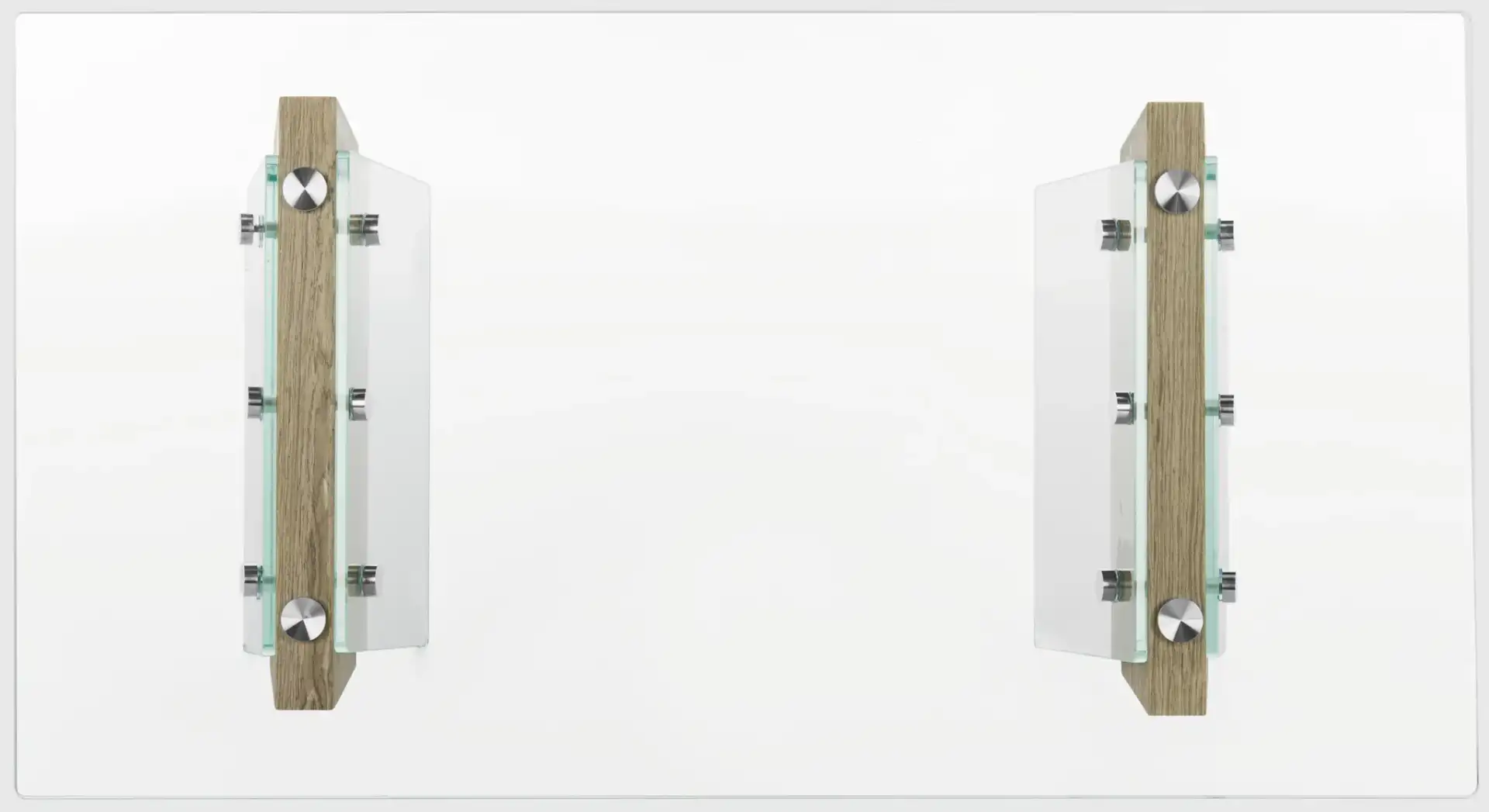 Modern Loft Coffee Table in Clear, detail view