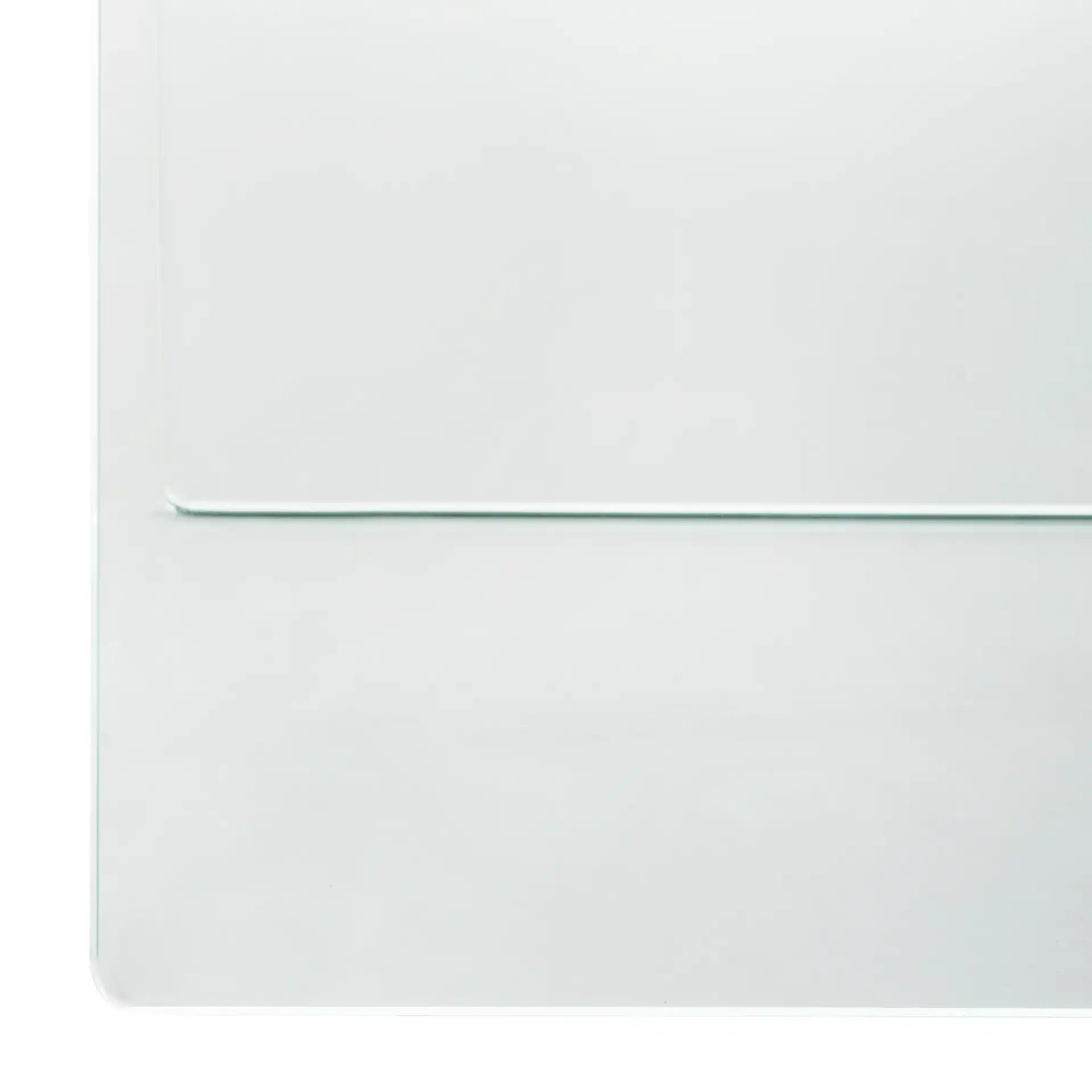 Modern Loft Side Table in Clear, detail view
