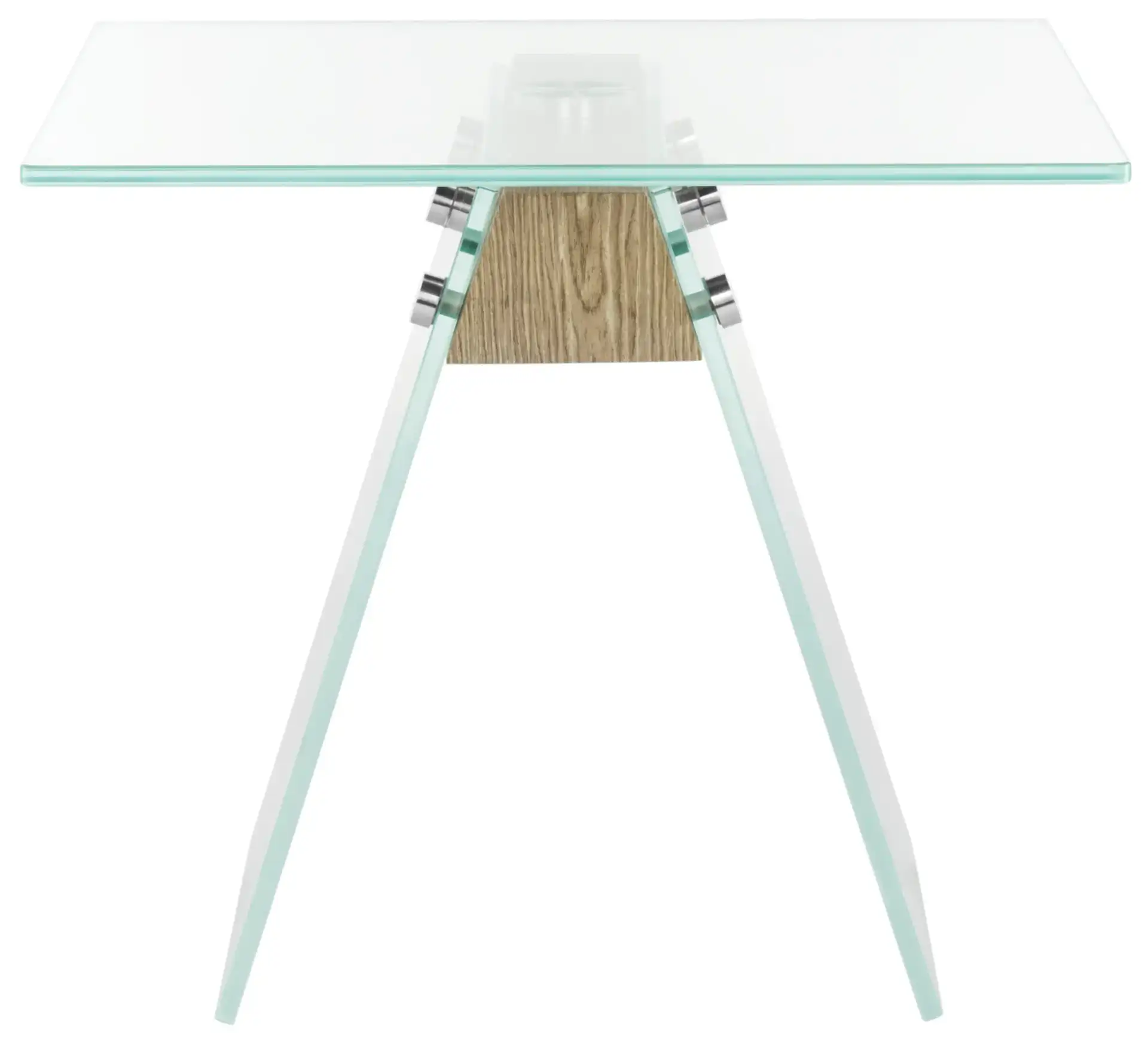 Modern Loft Side Table in Clear, detail view