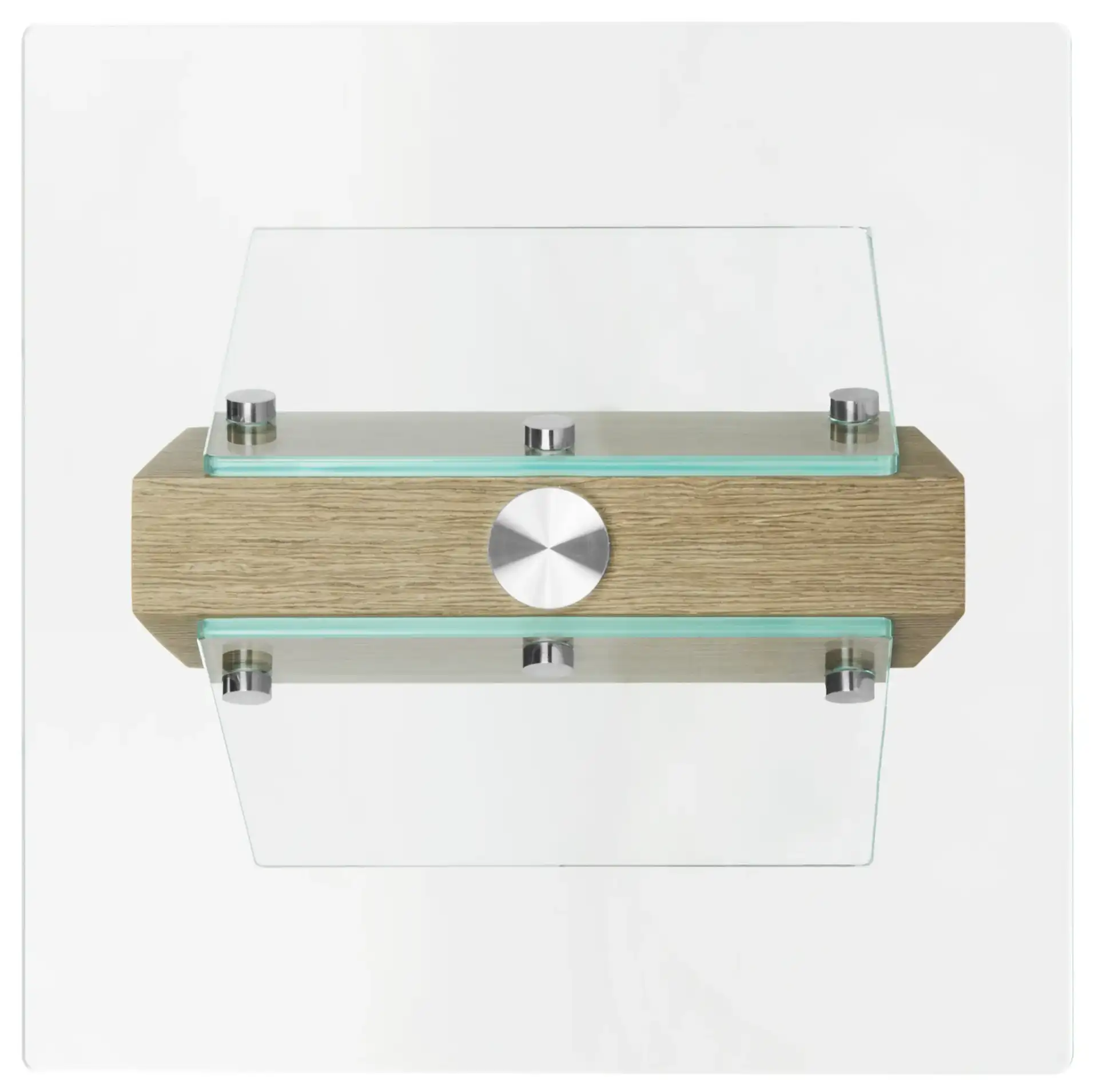Modern Loft Side Table in Clear, detail view