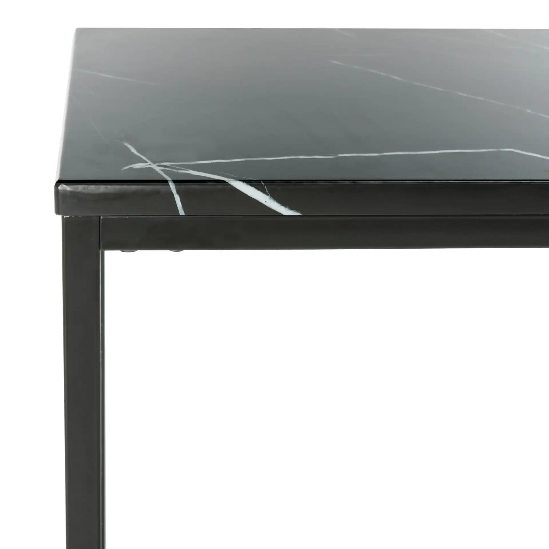 Baize Console in Black in a styled room