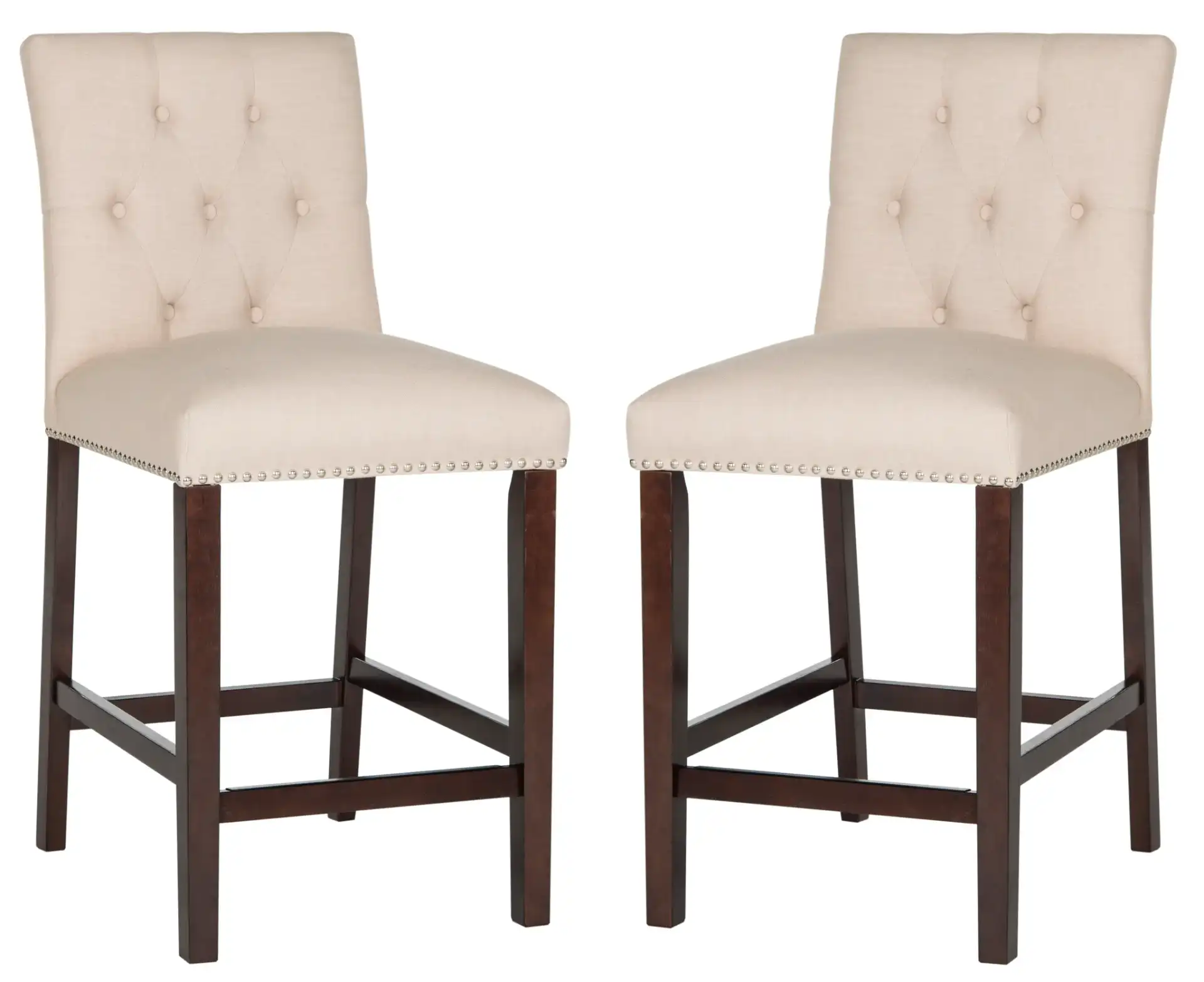 Norah Counterstool (Set Of 2) in Dark Taupe, detail view