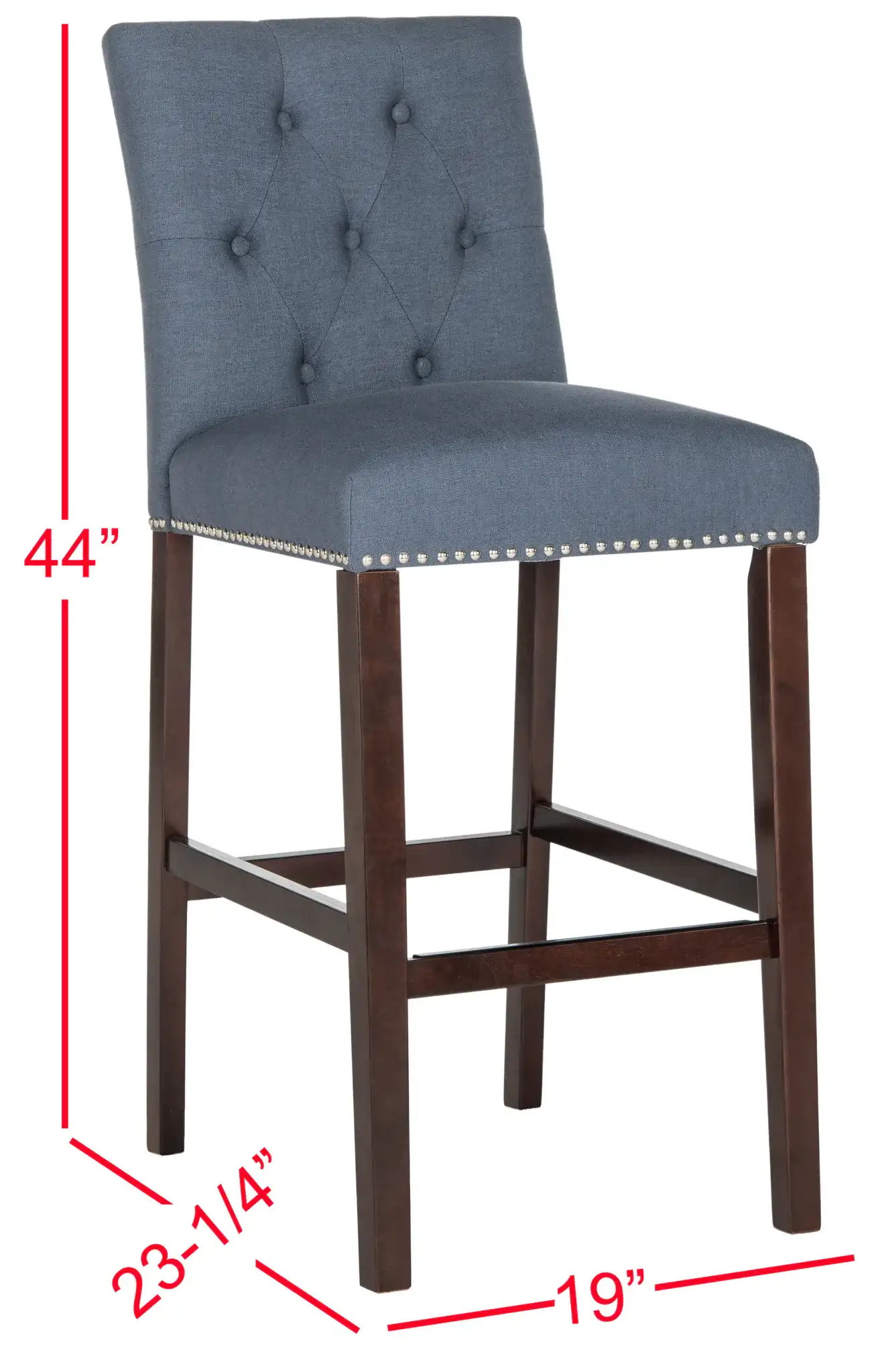 Norah Barstool (Set Of 2) in Dark Taupe, detail view