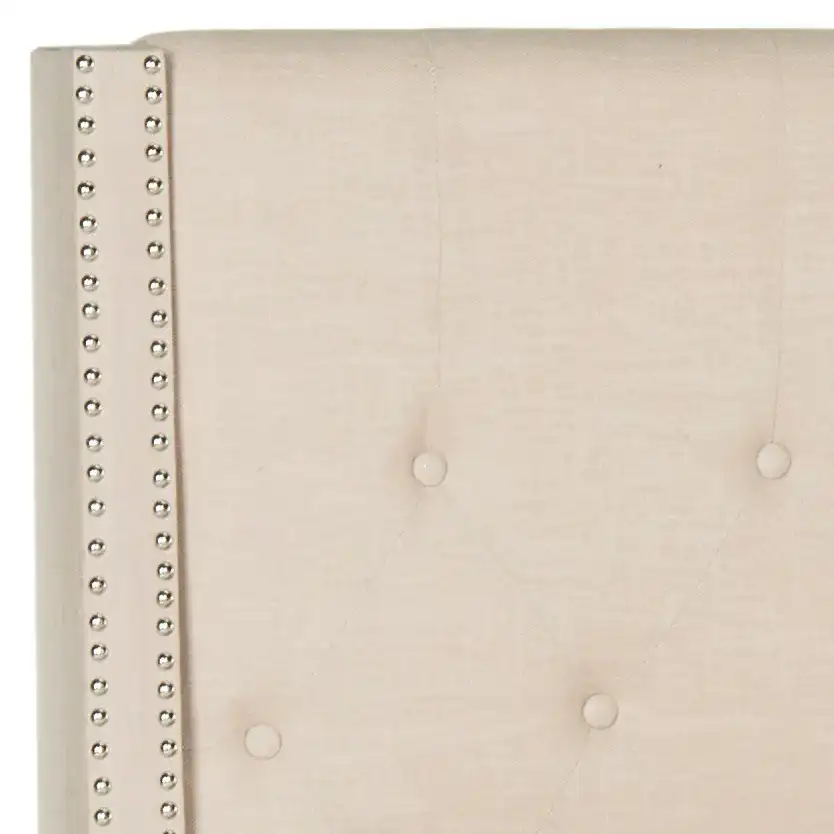 Winslet Bed in Light Beige in a styled room