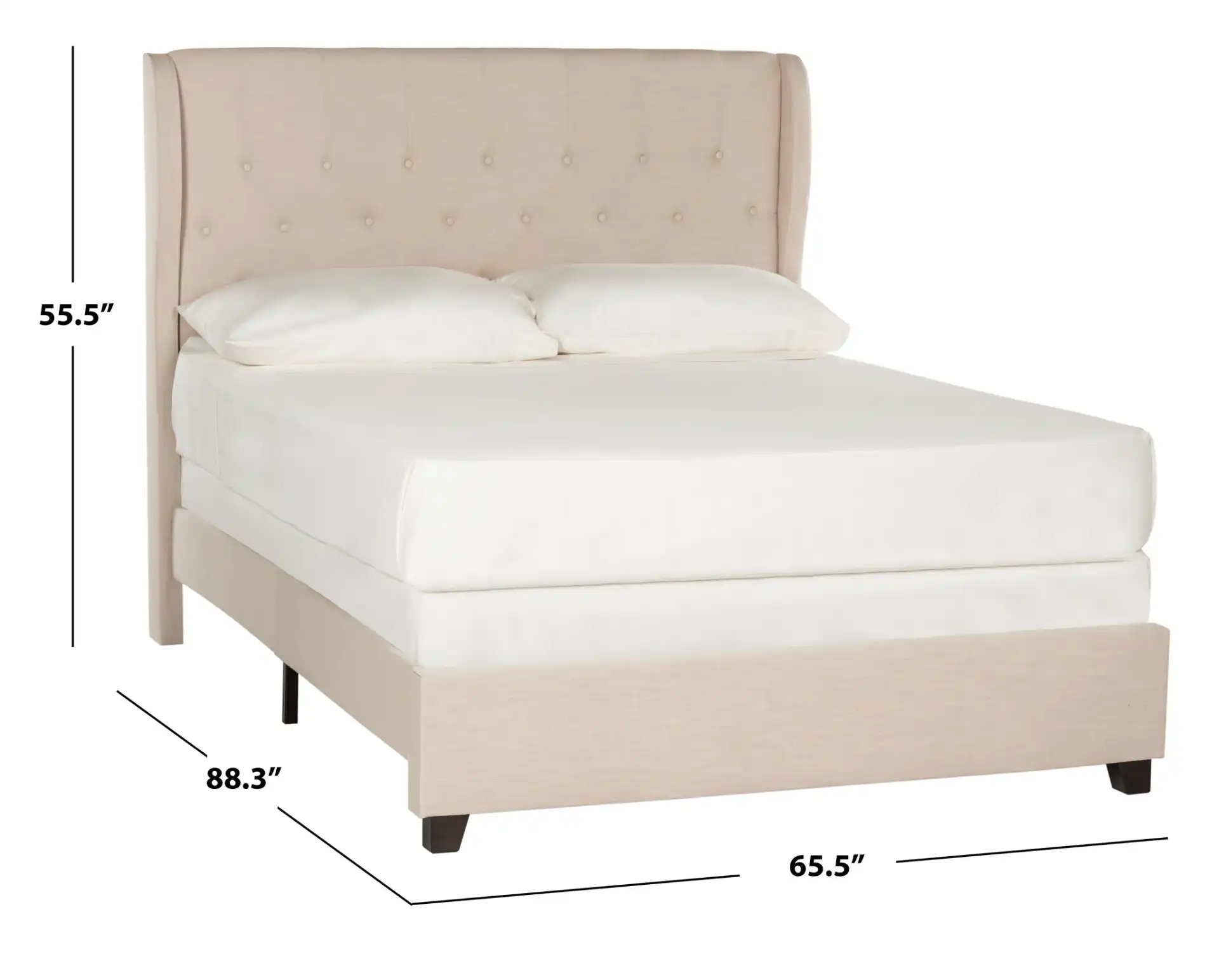 Blanchett Bed in Light Beige, detail view