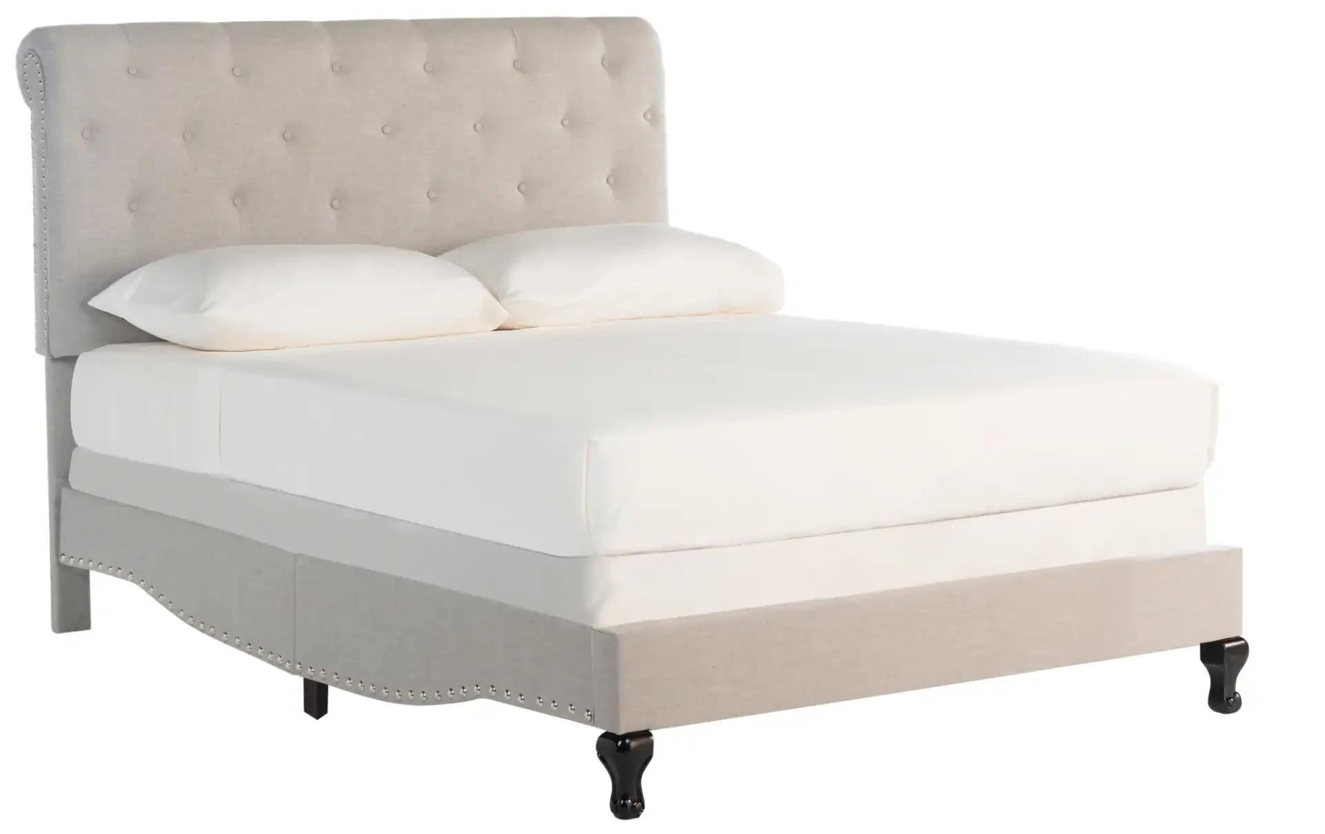Hathaway Bed in Taupe, detail view