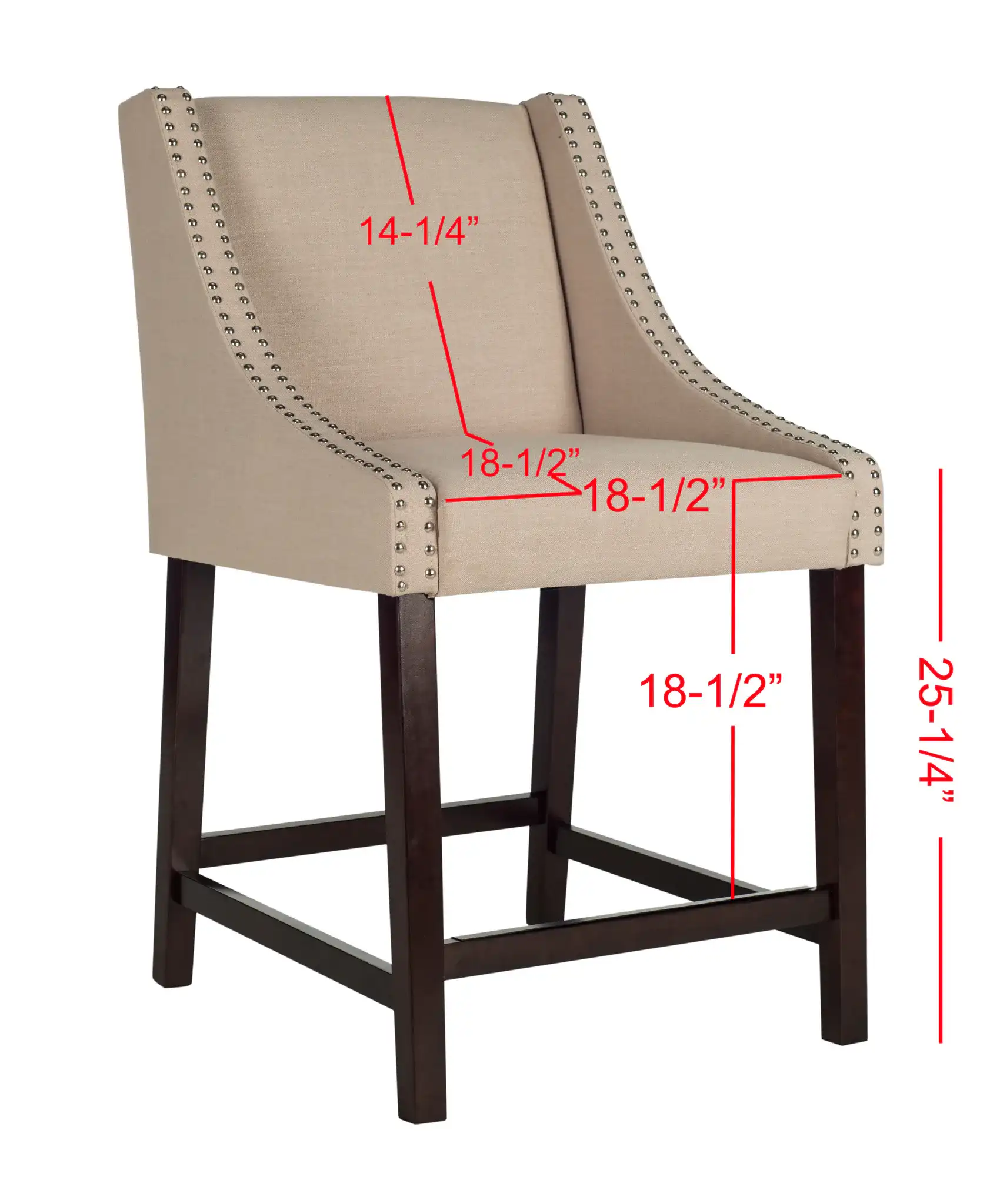 Dylan Counter Stool in Navy Blue, detail view