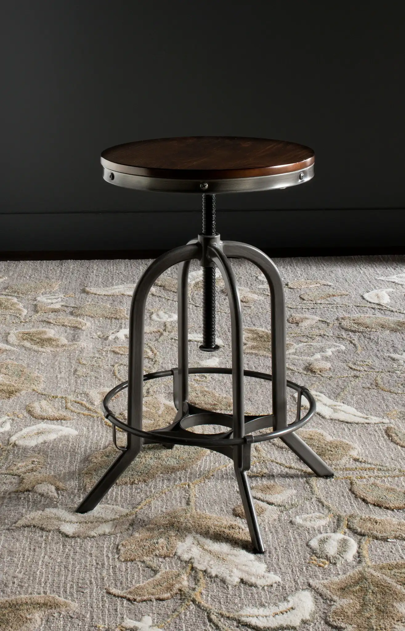 Wildomar Stool in Beige in a styled room