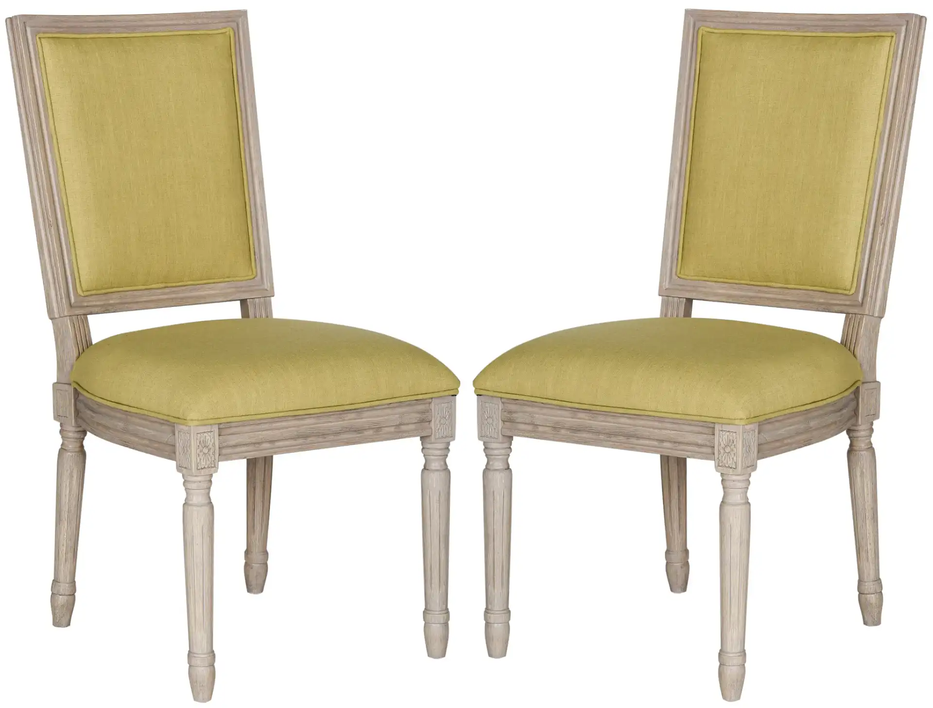 Buchanan Rectangular Side Chair (Set of 2) in Black / Rustic Gray, detail view