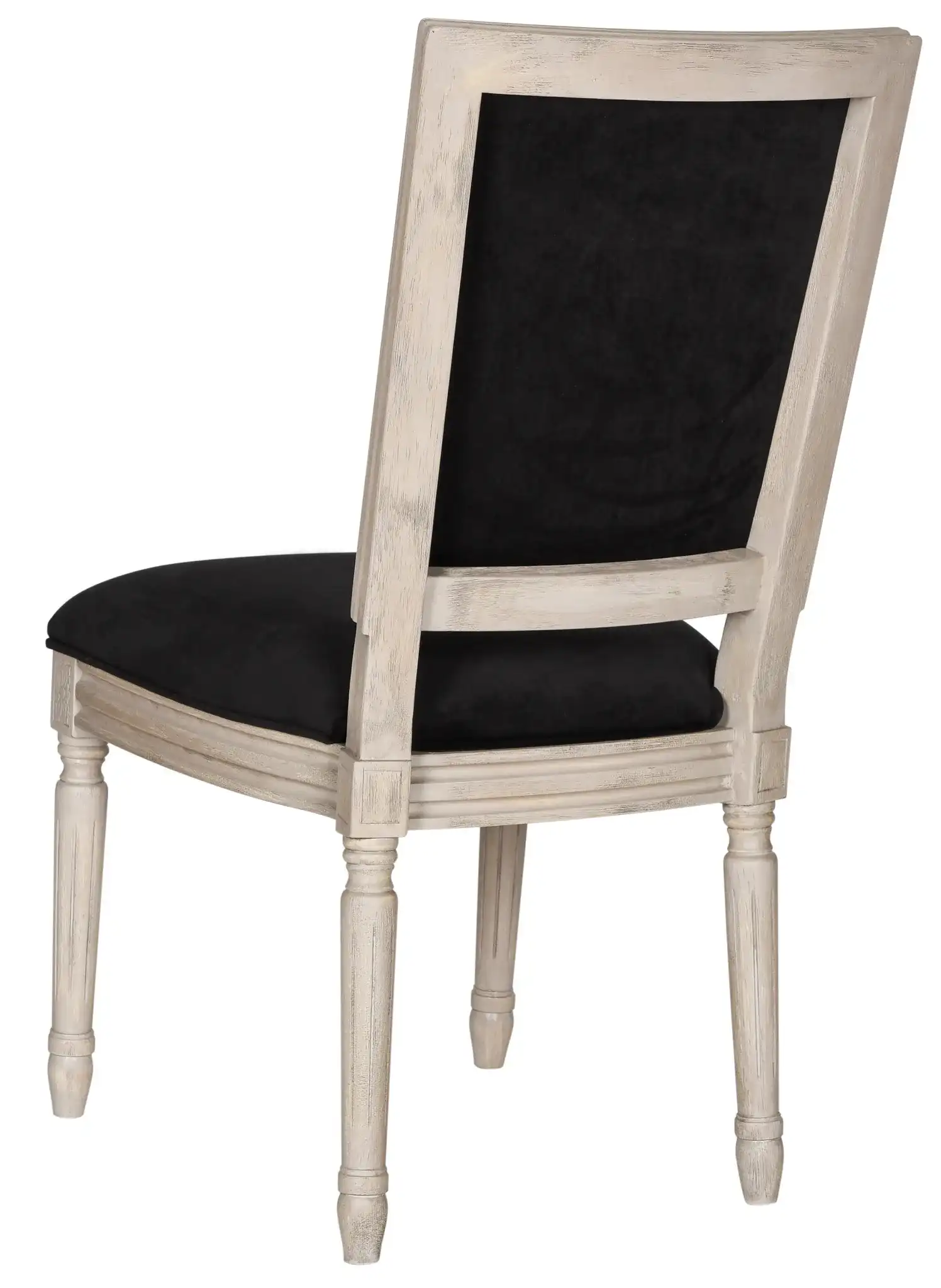 Buchanan Rectangular Side Chair (Set of 2) in Black / Rustic Gray, detail view