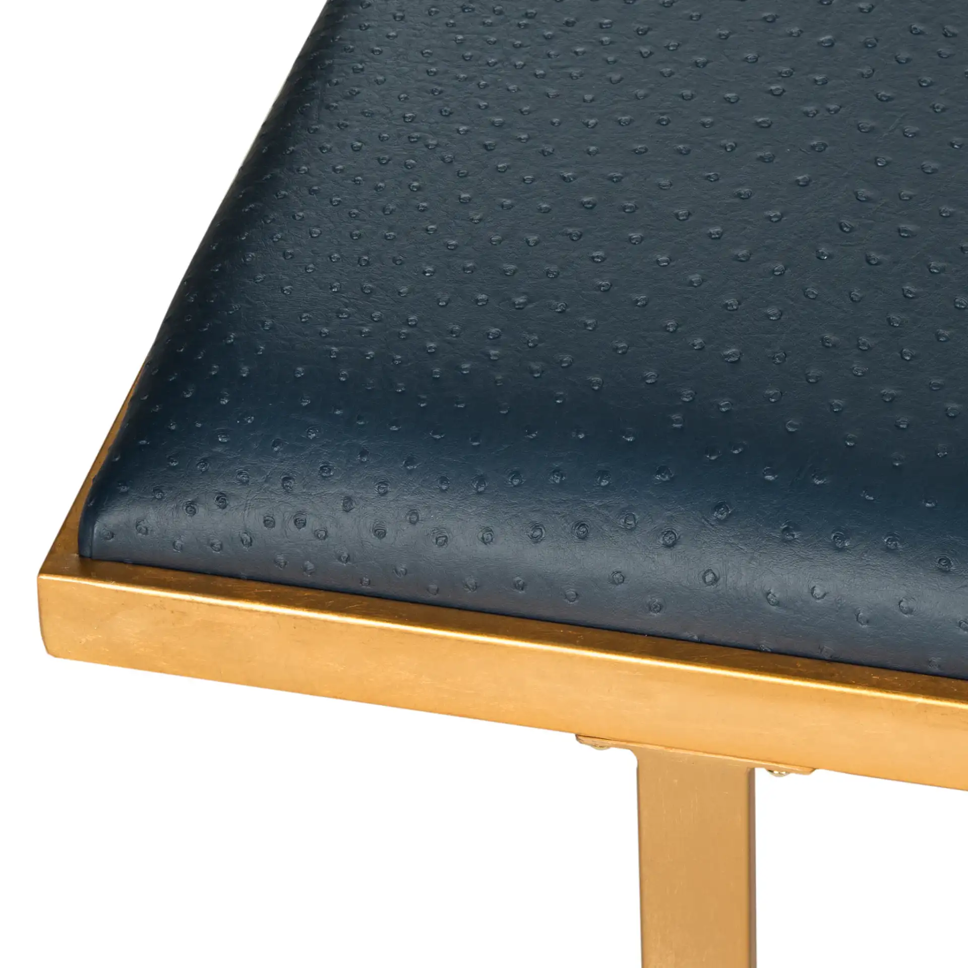 Millie Loft Bench in Navy Blue / Gold in a styled room