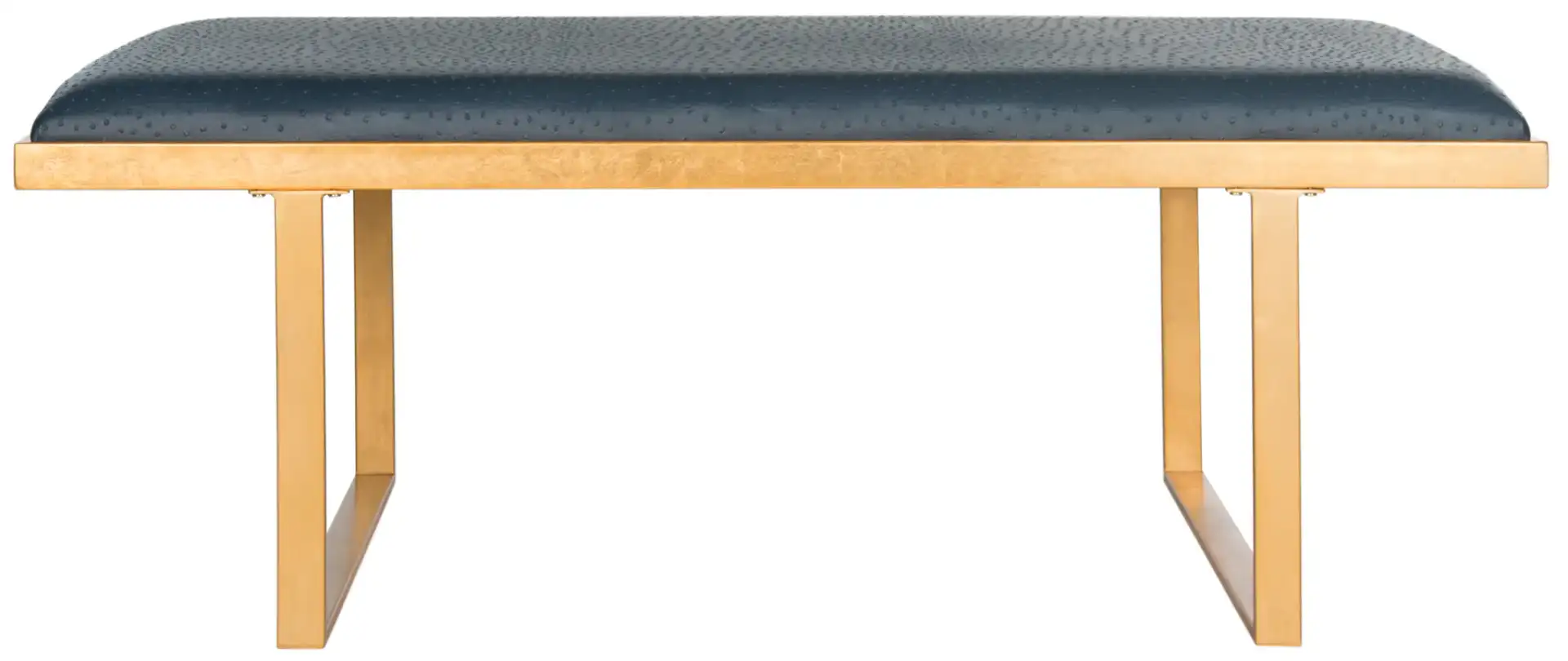 Millie Loft Bench in Navy Blue / Gold, detail view