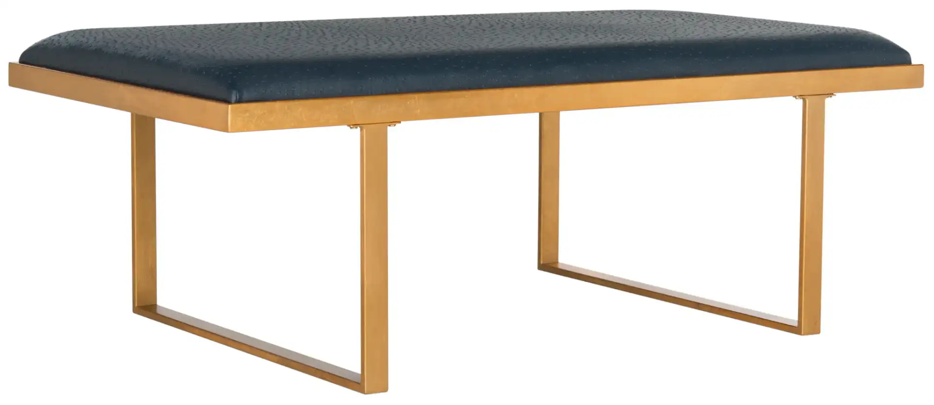 Millie Loft Bench in Navy Blue / Gold