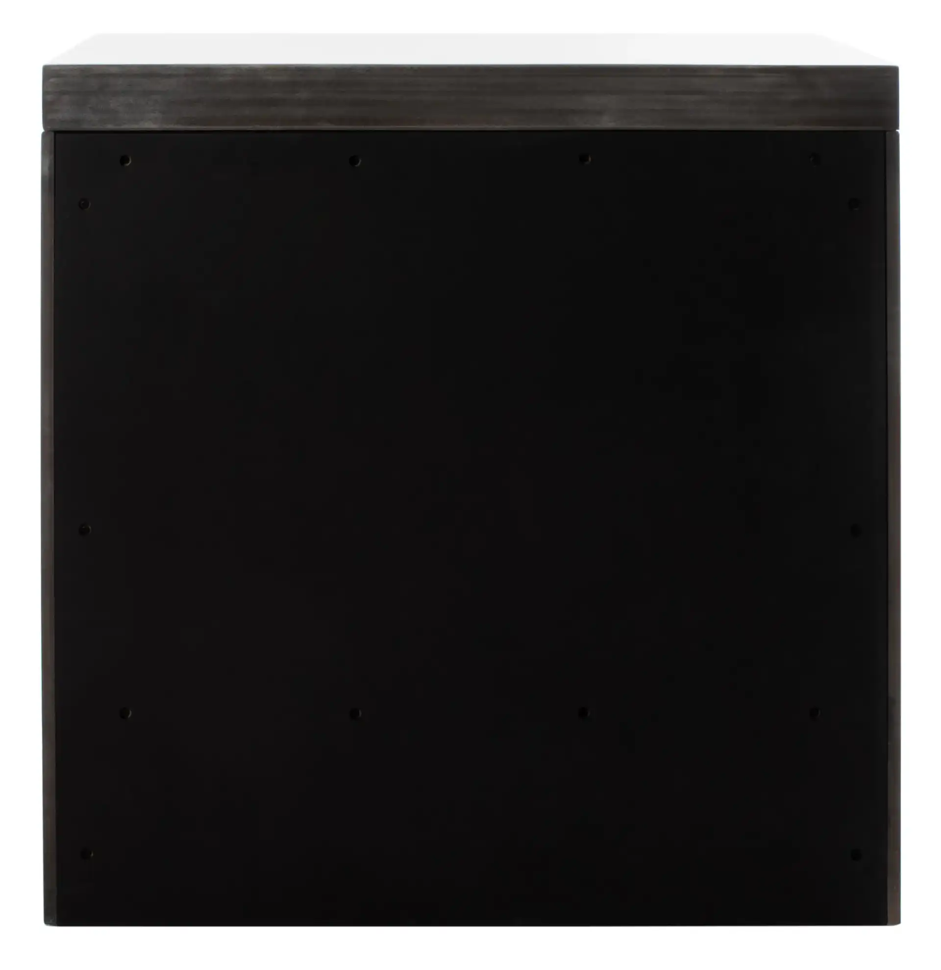 Nero Three-Drawer Nightstand in Black, detail view