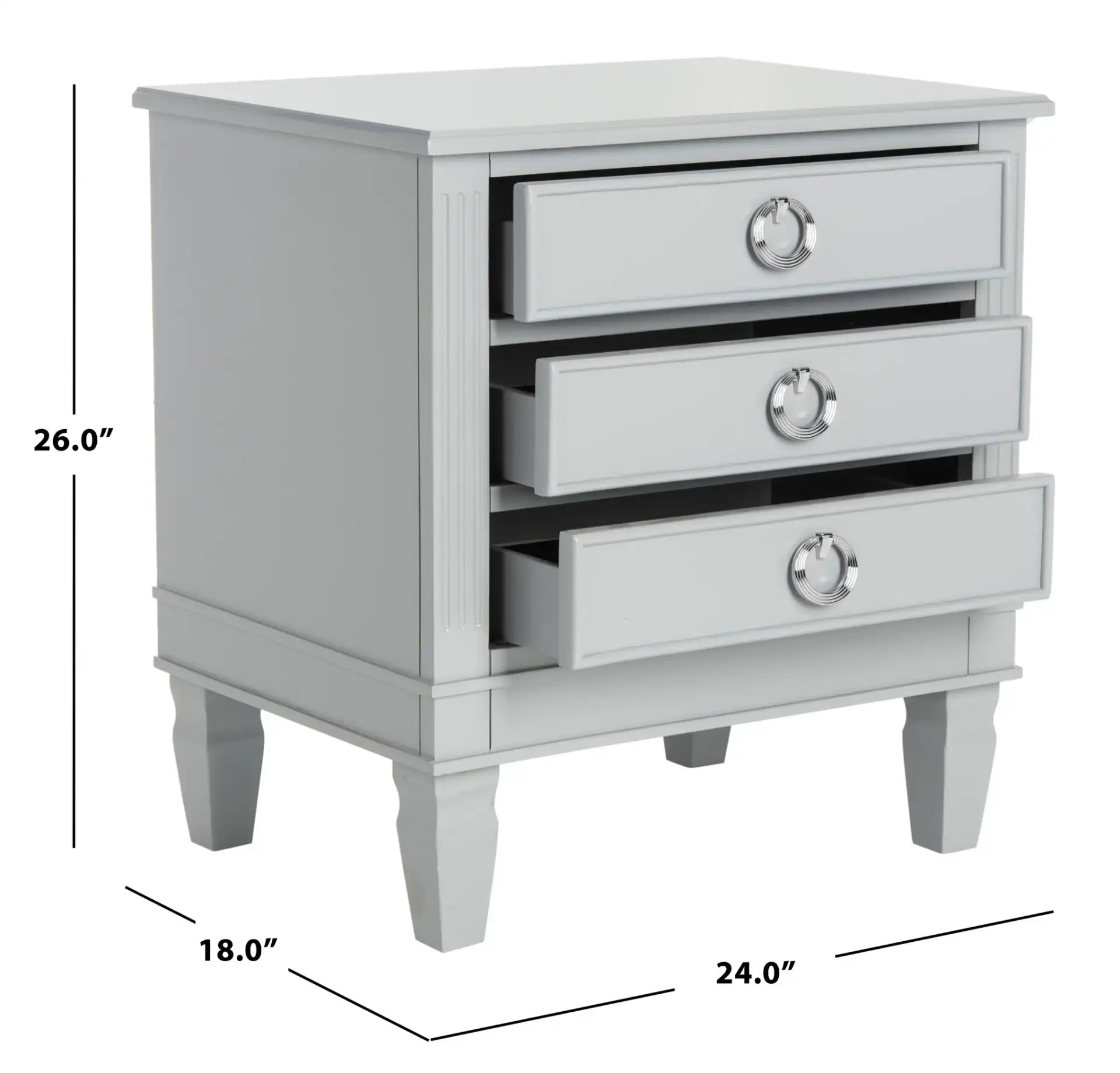 Kira Side Table in Gray, detail view