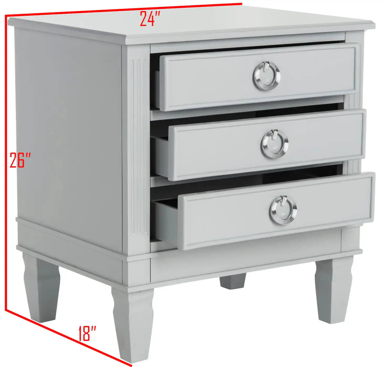 Kira Side Table in Gray, detail view